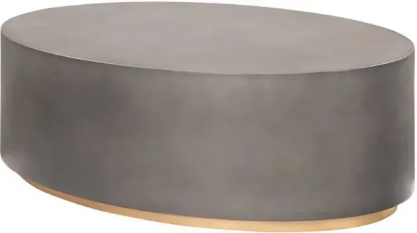 Armen Living Anais Gray Oval Coffee Table