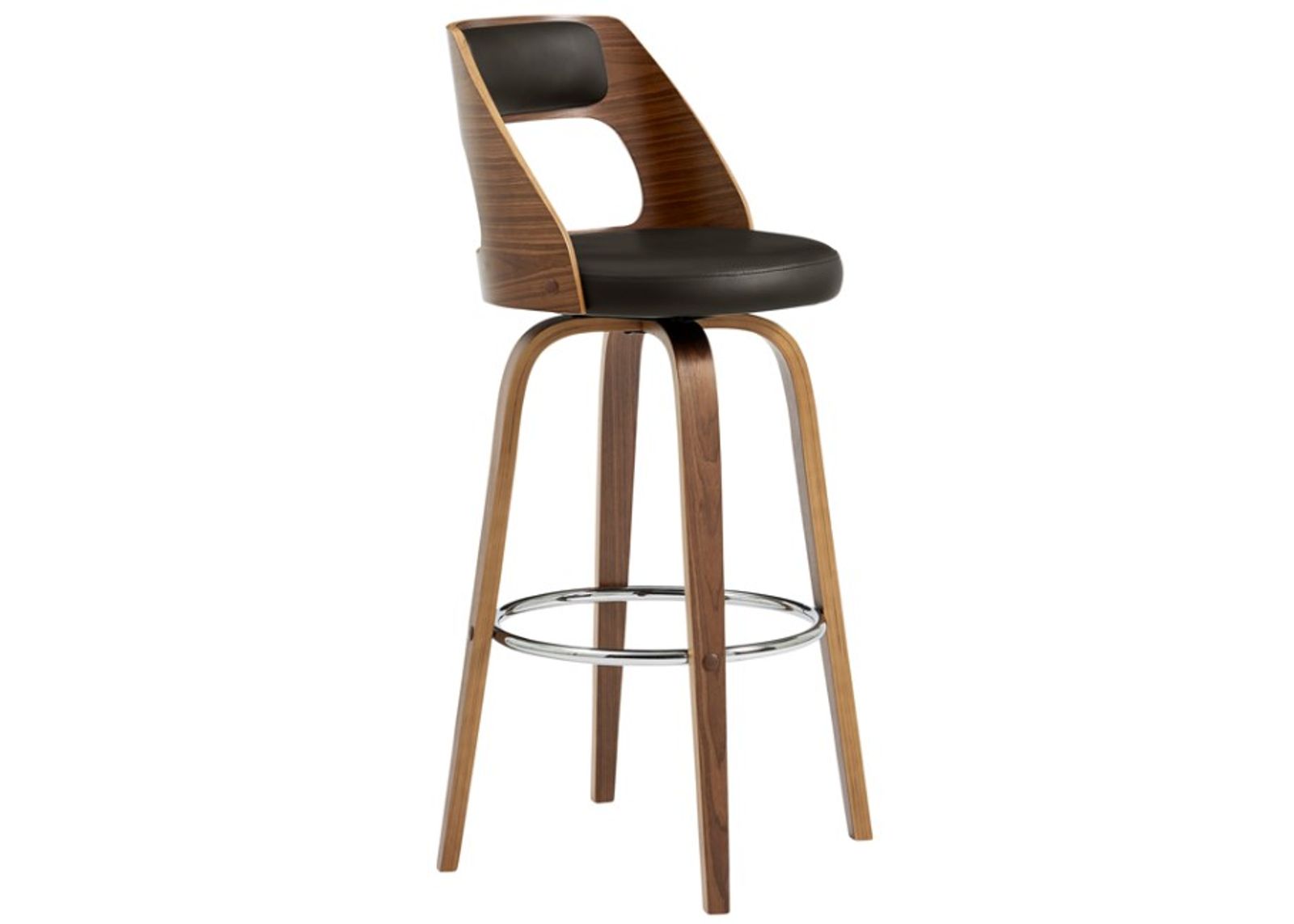 Armen Living Axel Brown 30" Swivel Bar Stool