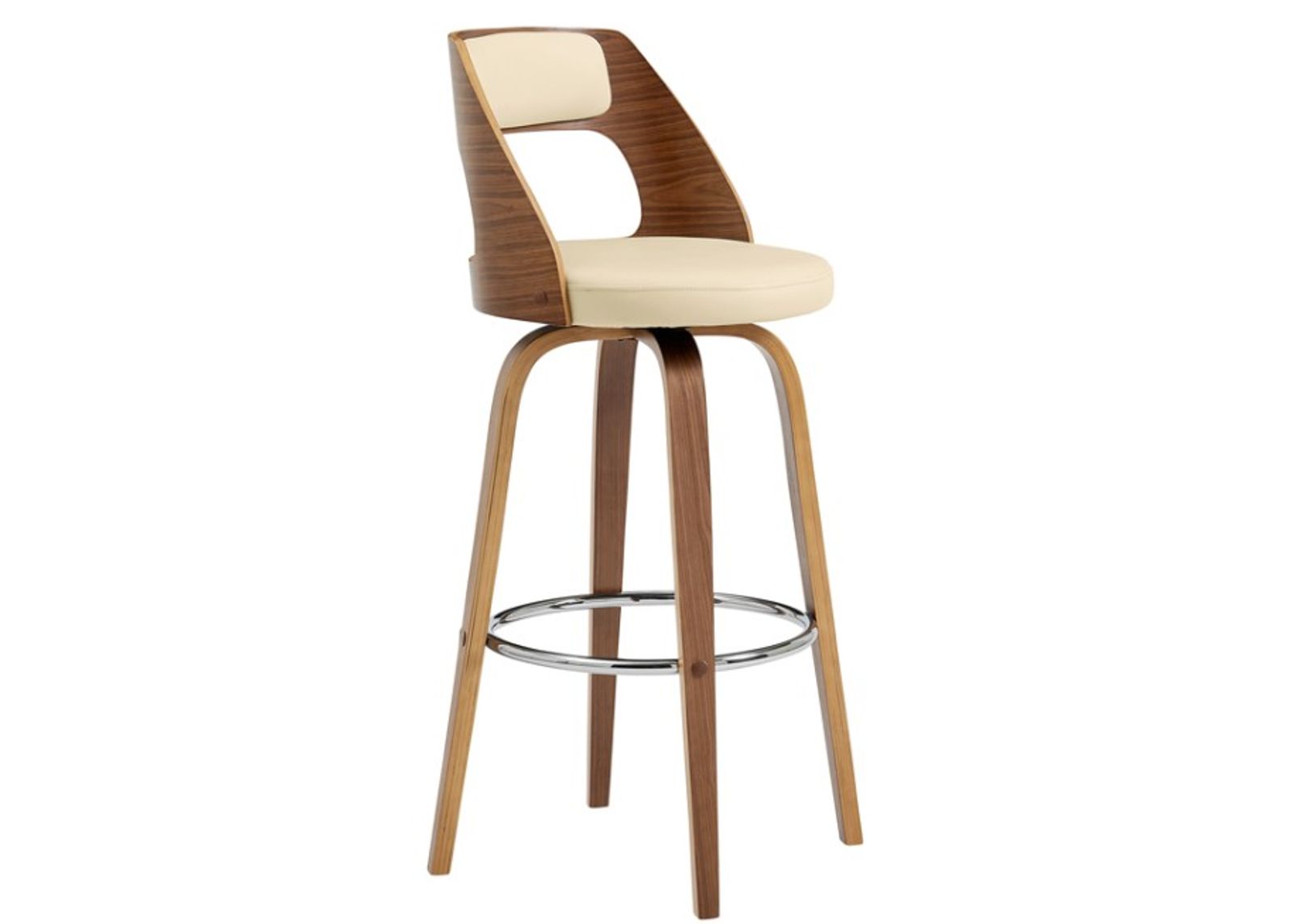 Armen Living Axel Cream 30" Swivel Bar Stool