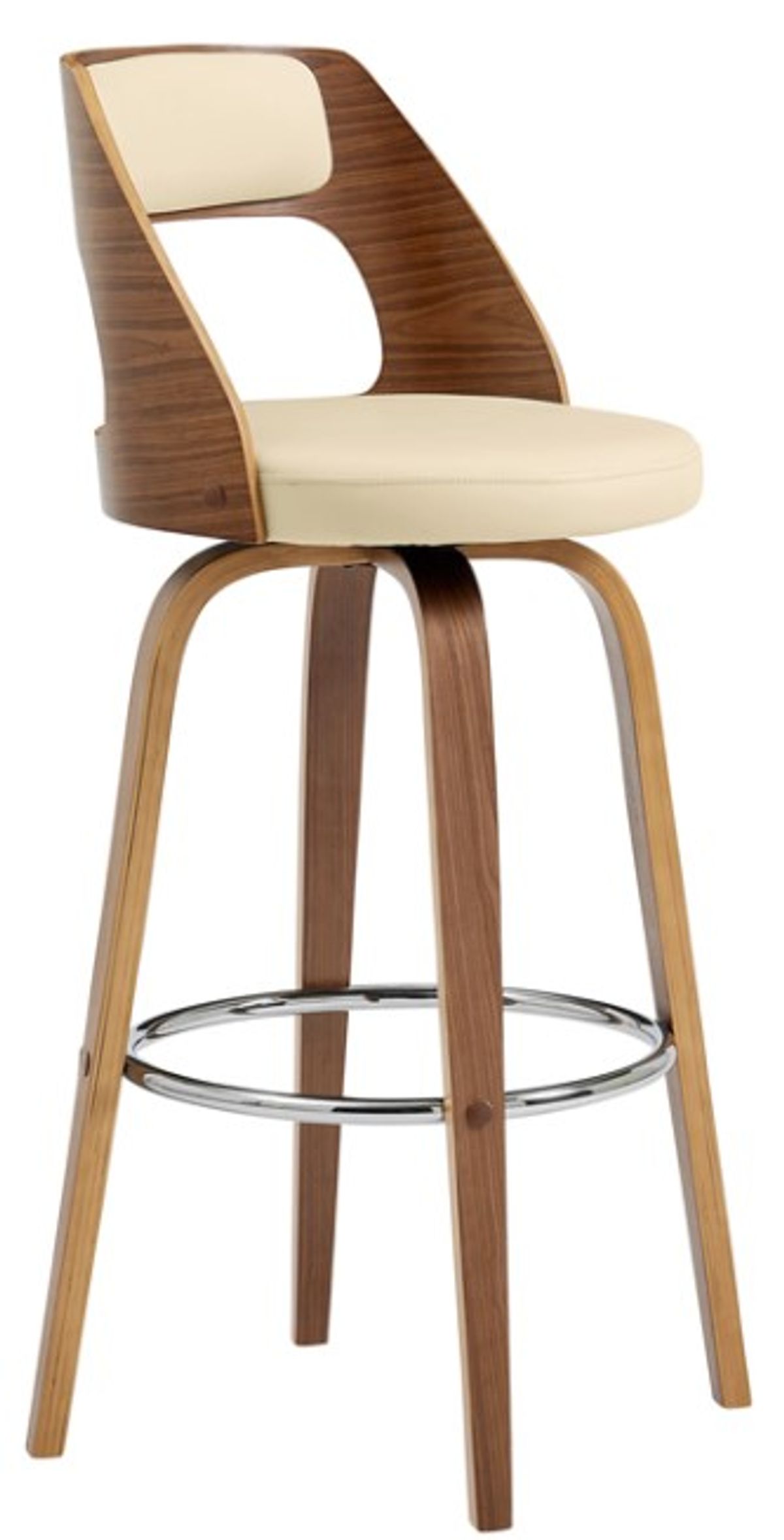 Armen Living Axel Cream 30" Swivel Bar Stool