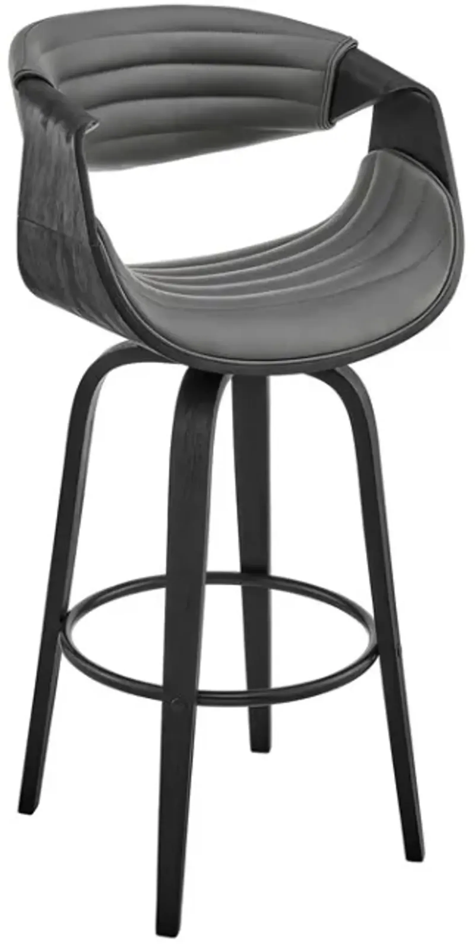 Armen Living Arya Gray/Black 26" Swivel Counter Stool