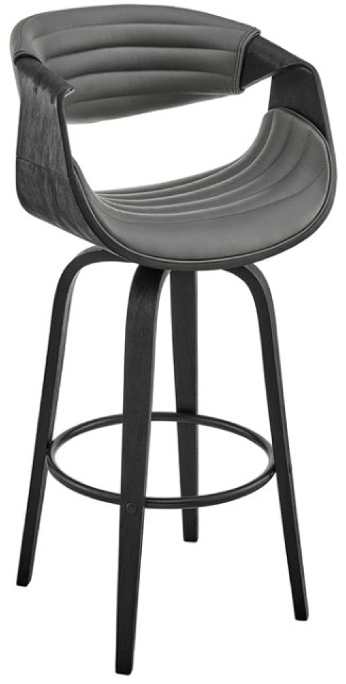 Armen Living Arya Gray/Black 26" Swivel Counter Stool