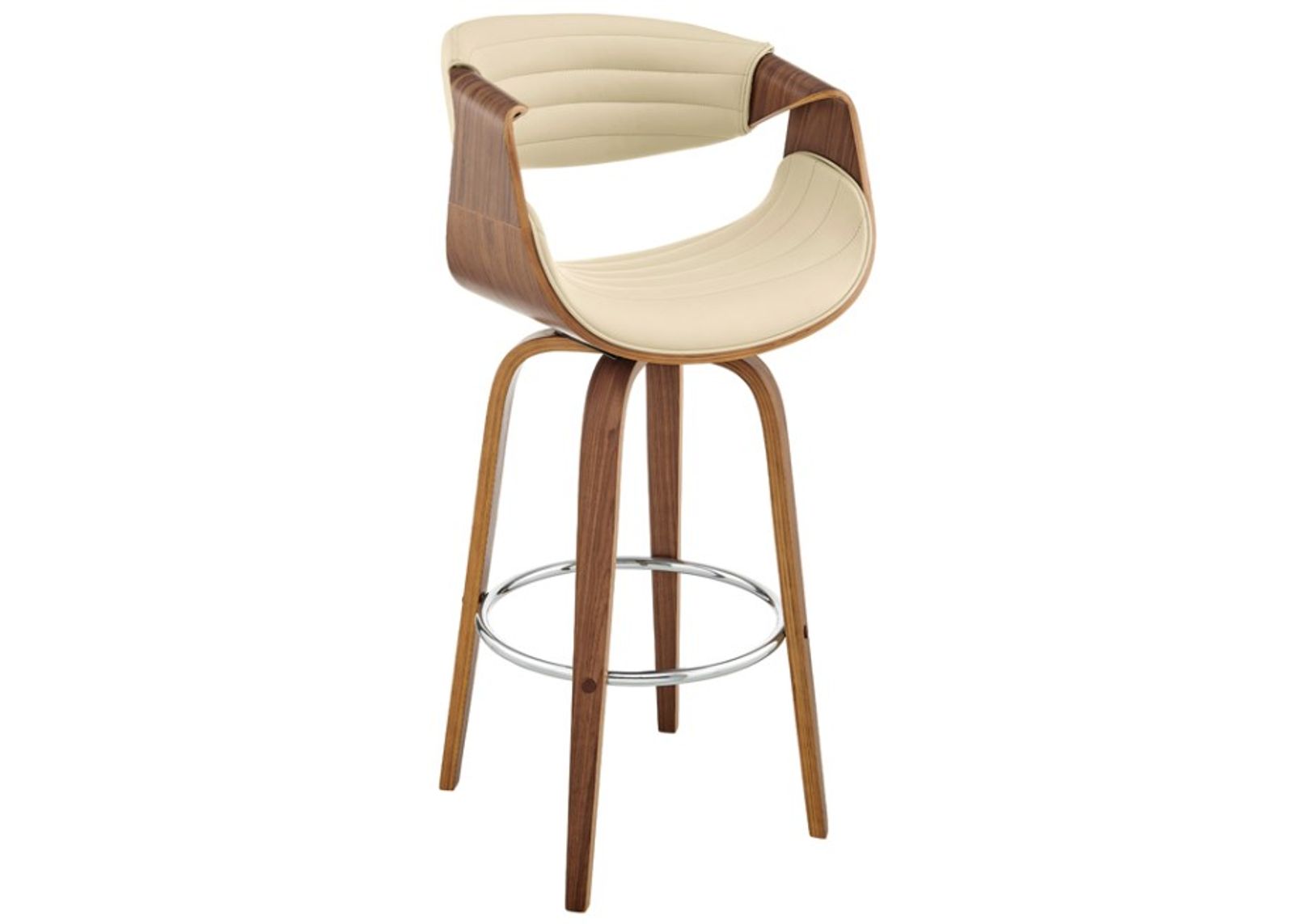 Armen Living Arya Cream 26" Swivel Counter Stool