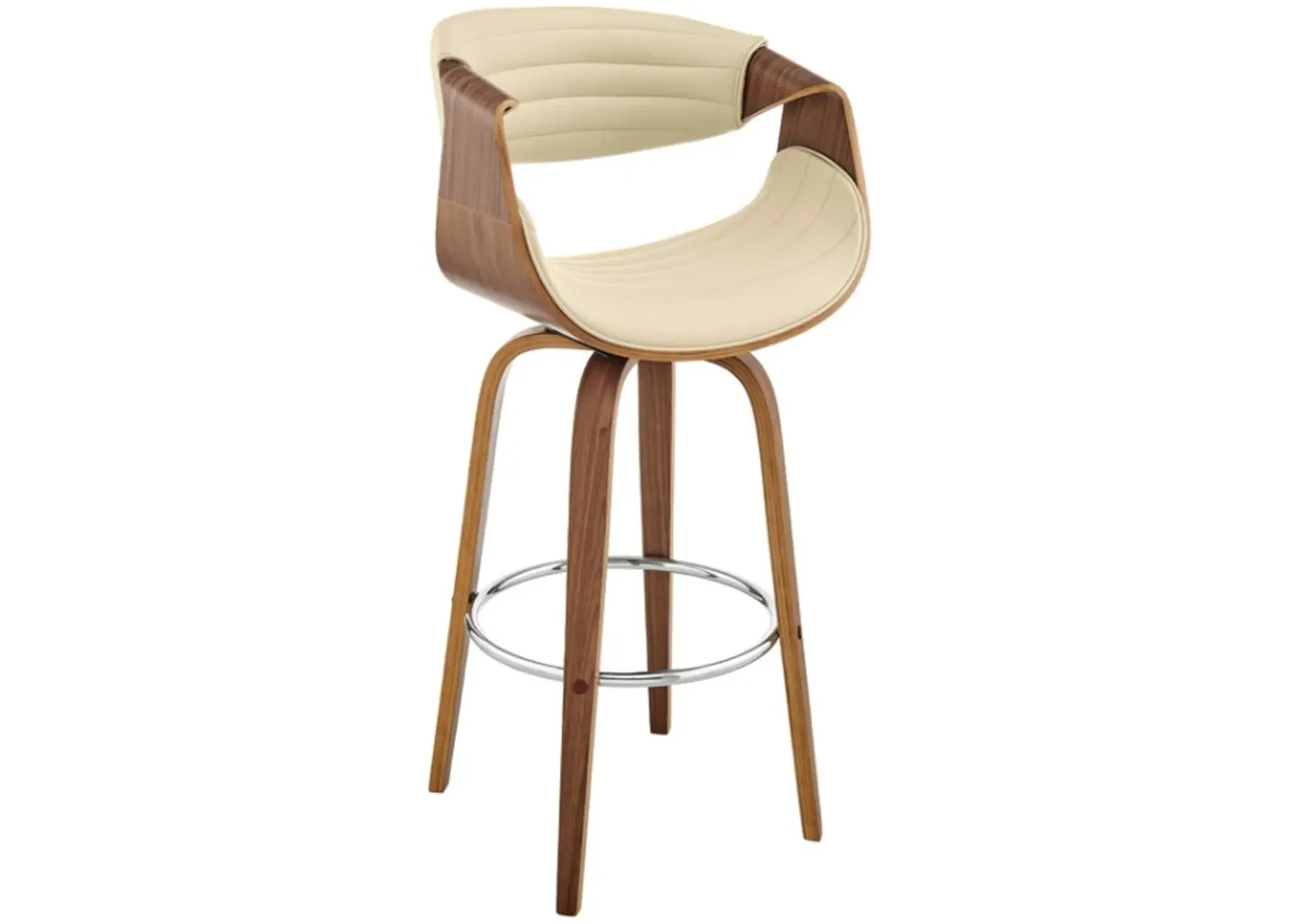 Armen Living Arya Cream 26" Swivel Counter Stool