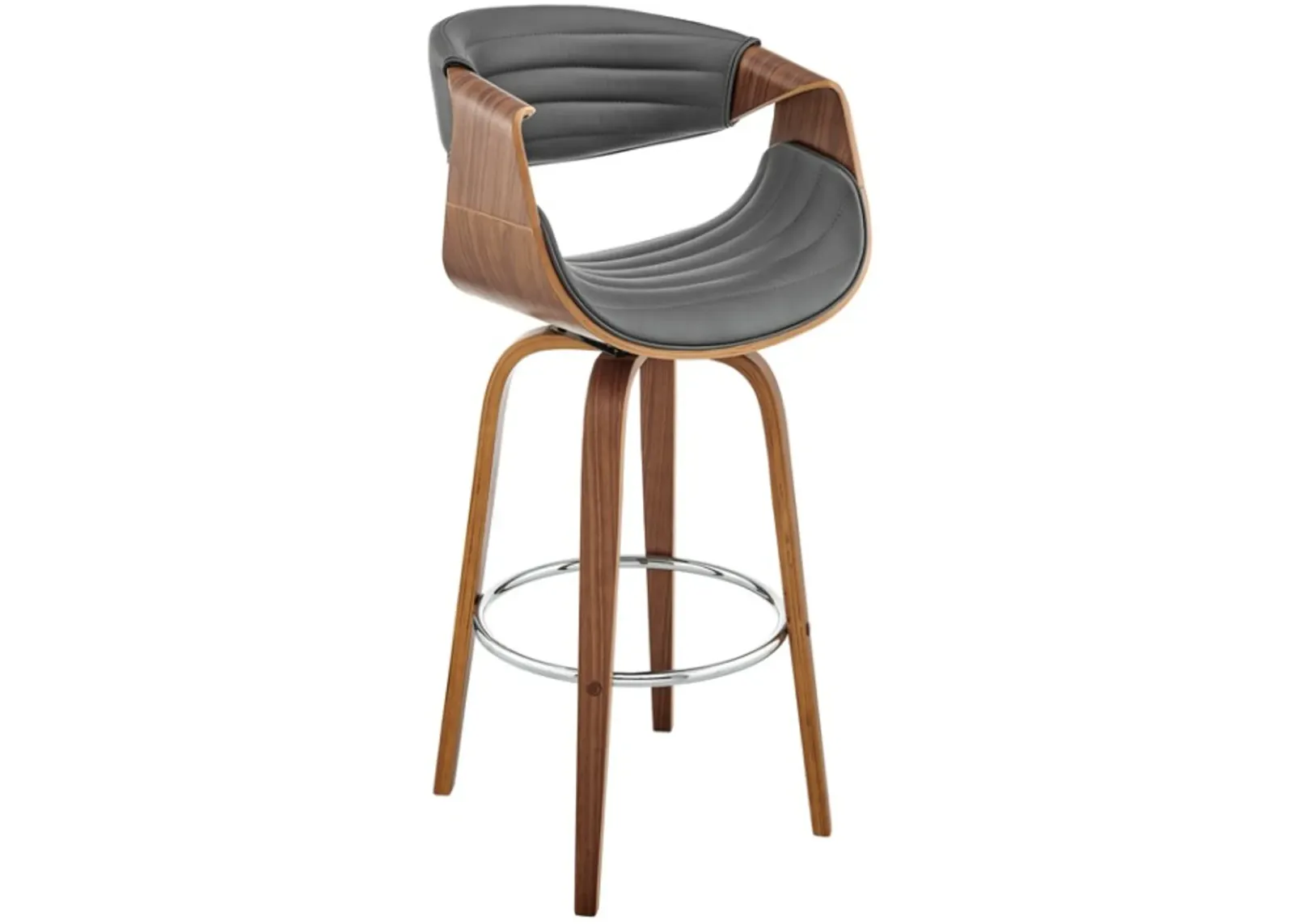 Armen Living Arya Gray 30" Swivel Bar Stool