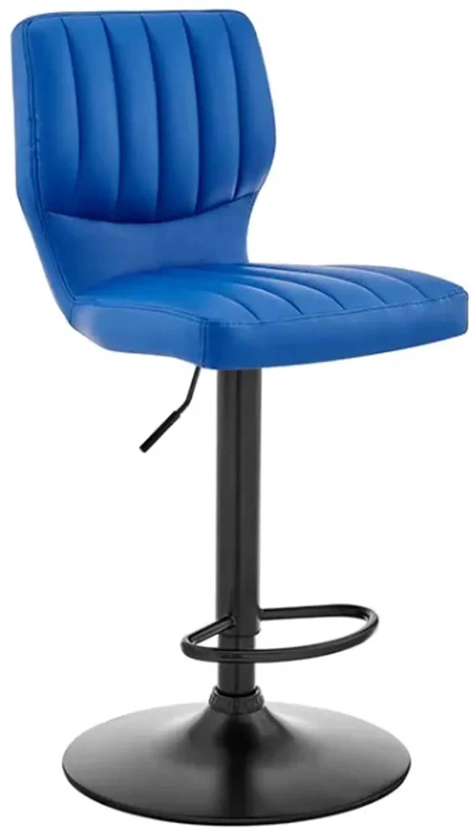 Armen Living Bardot Blue Adjustable Swivel Bar Stool