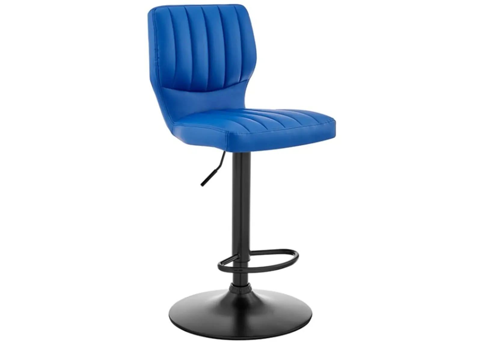 Armen Living Bardot Blue Adjustable Swivel Bar Stool