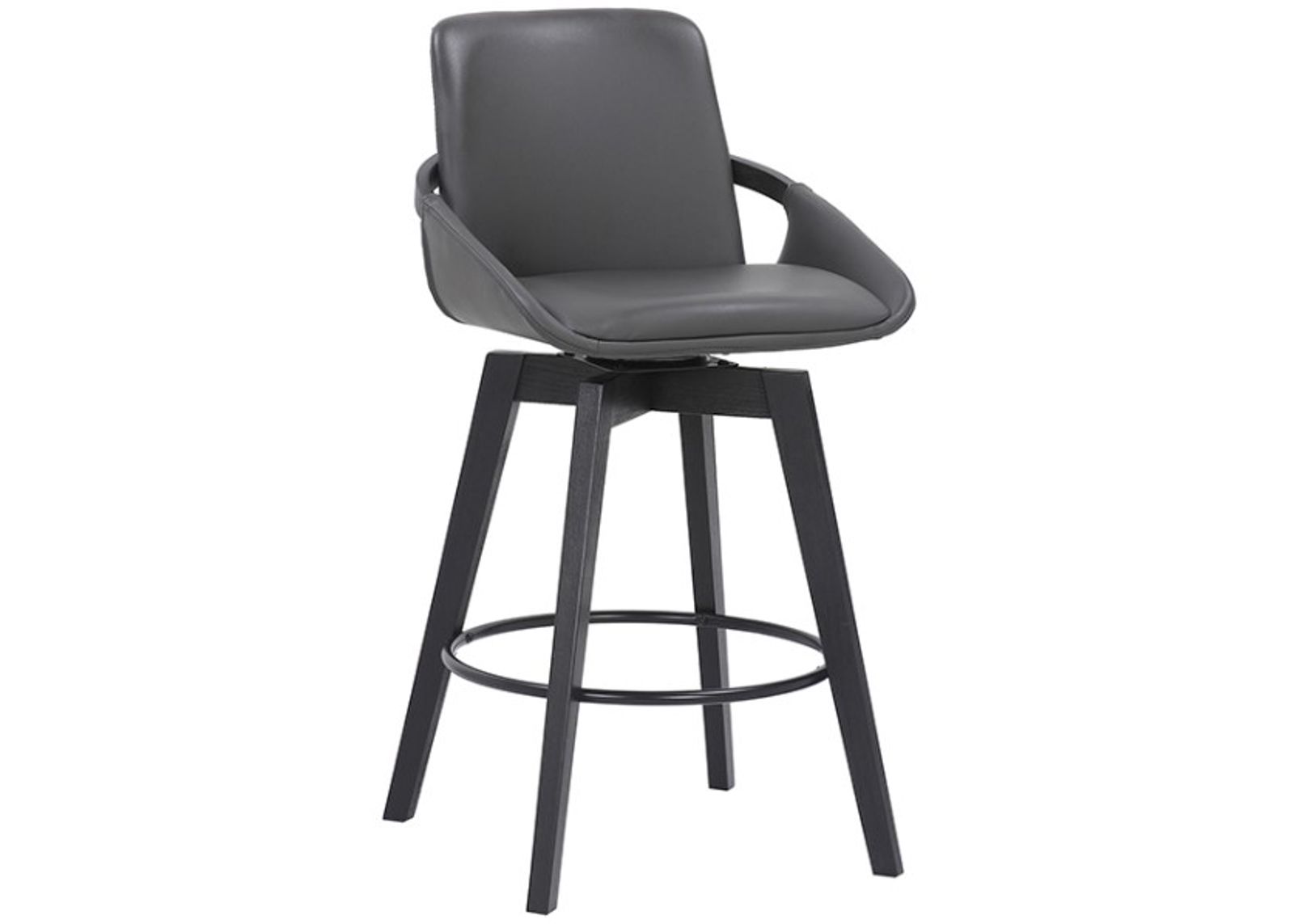 Armen Living Baylor Gray 26" Swivel Counter Stool