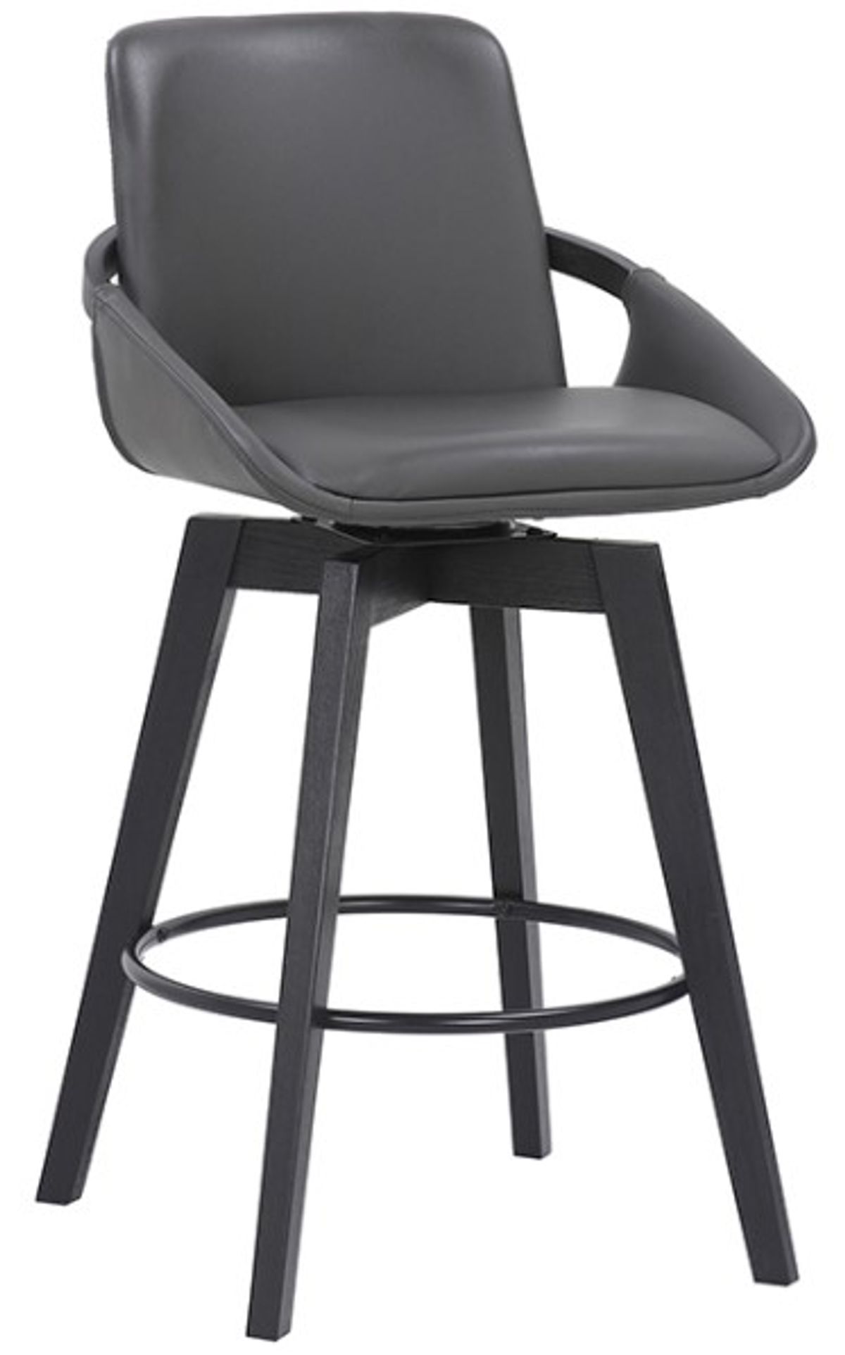 Armen Living Baylor Gray 26" Swivel Counter Stool