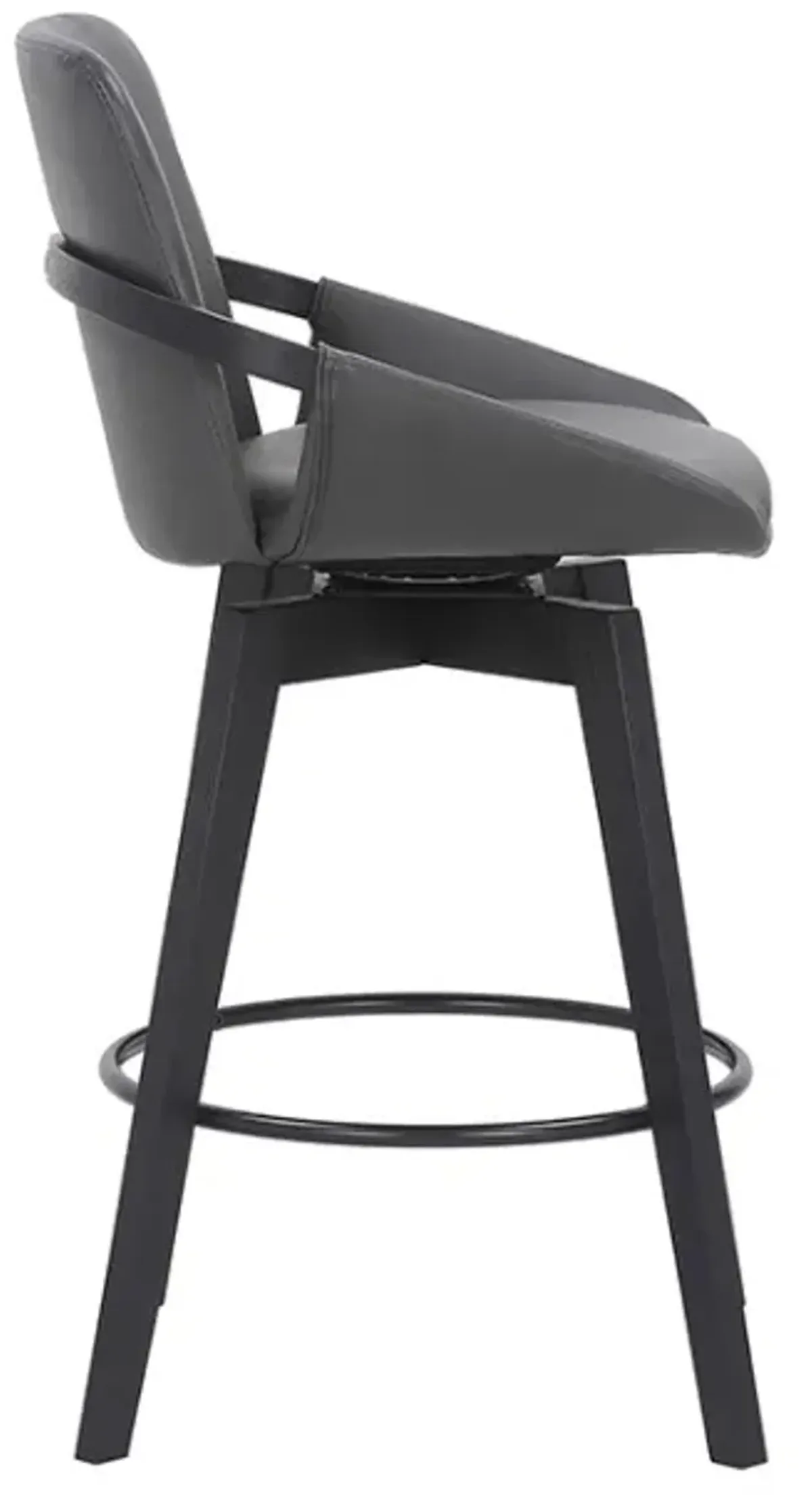 Armen Living Baylor Gray 30" Swivel Bar Stool