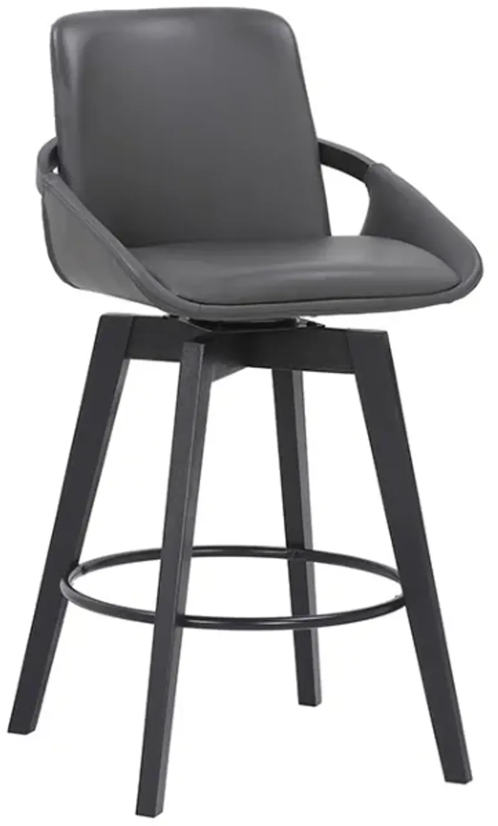 Armen Living Baylor Gray 30" Swivel Bar Stool