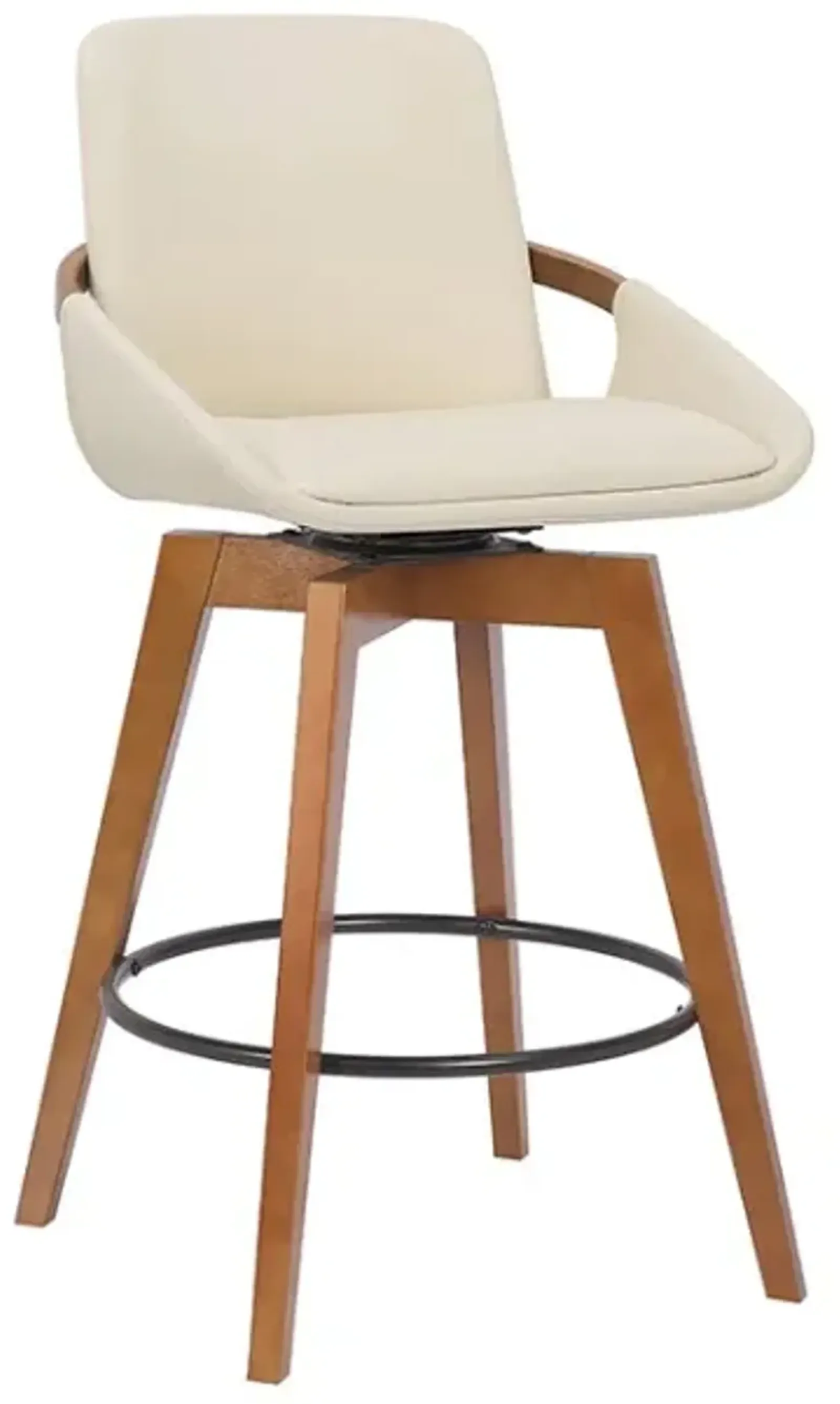 Armen Living Baylor Cream 26" Swivel Counter Stool