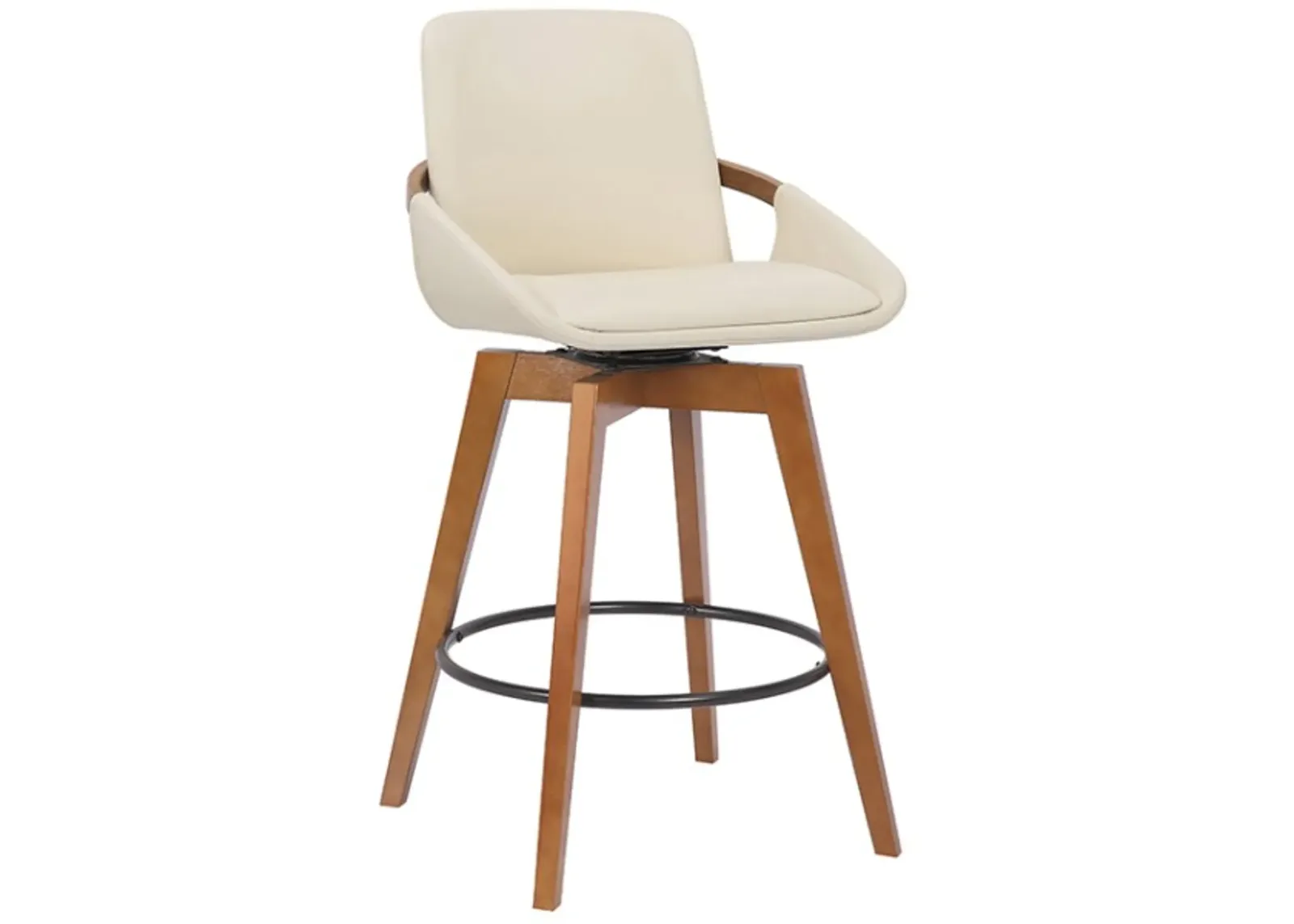 Armen Living Baylor Cream 26" Swivel Counter Stool