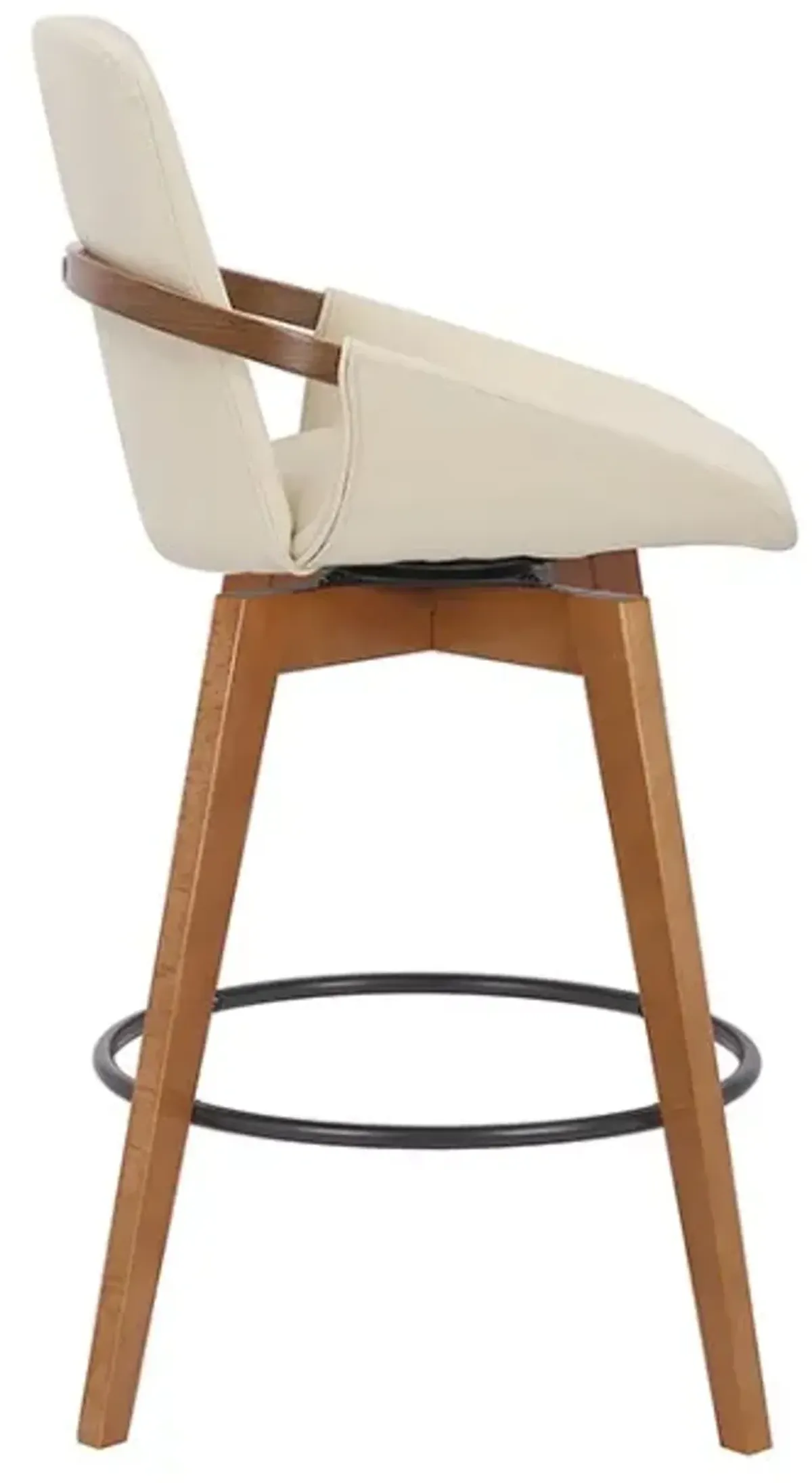 Armen Living Baylor Cream 30" Swivel Bar Stool