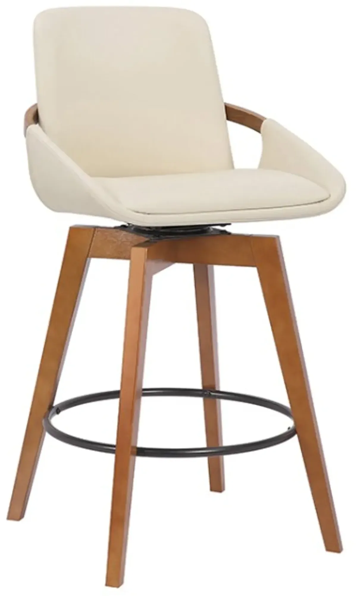 Armen Living Baylor Cream 30" Swivel Bar Stool