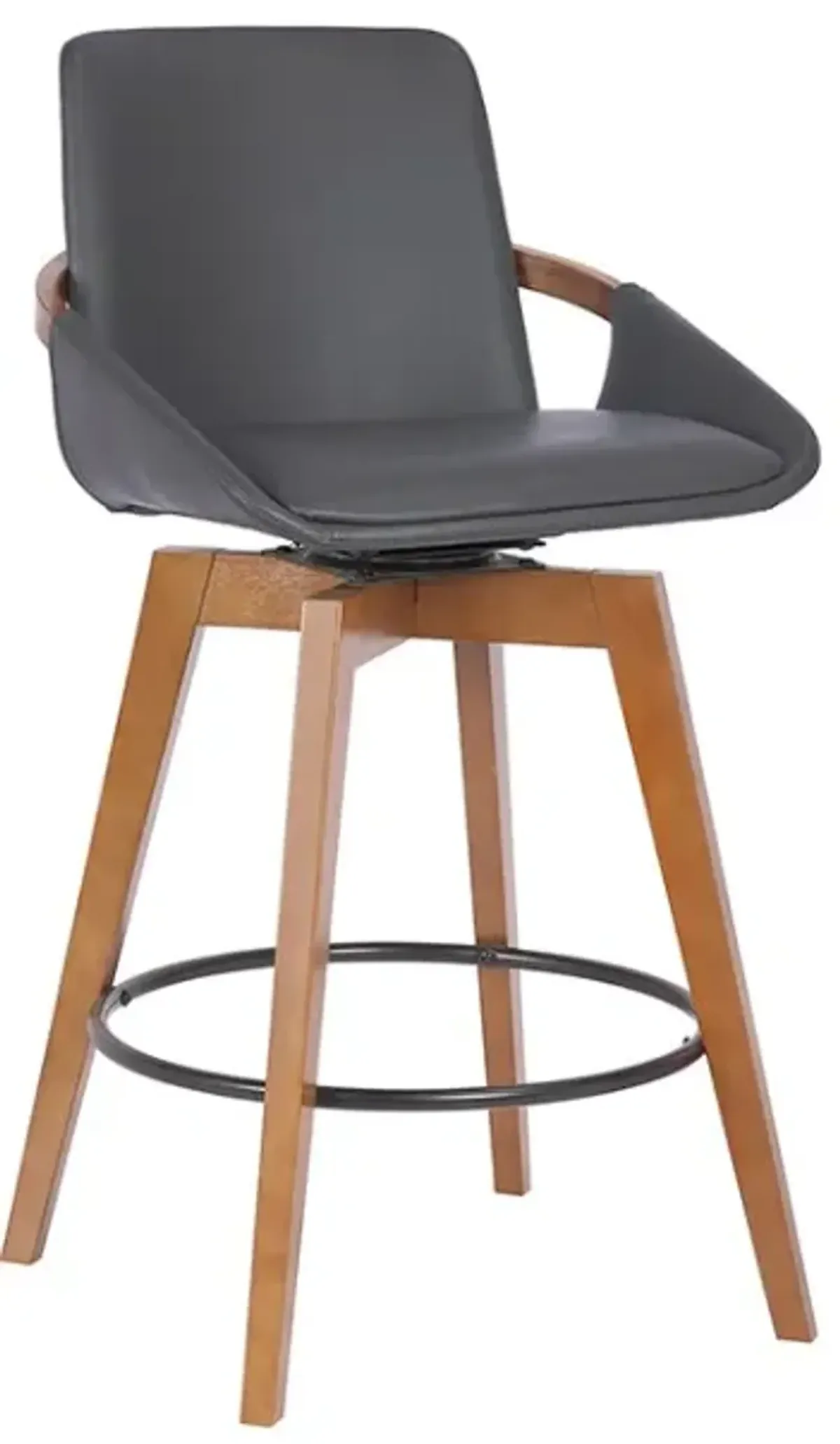 Armen Living Baylor Gray 26" Swivel Counter Stool