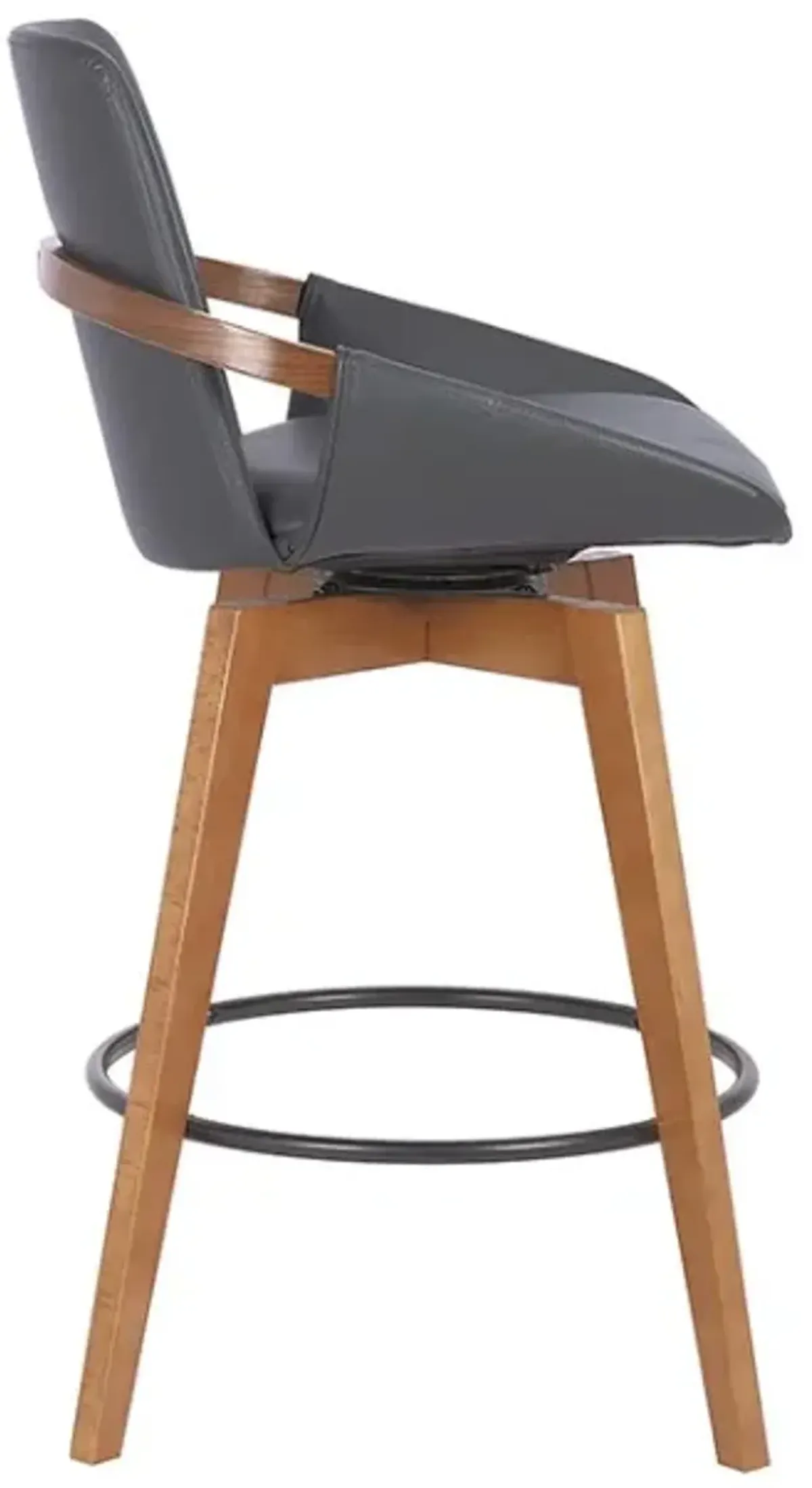 Armen Living Baylor Gray 30" Swivel Bar Stool