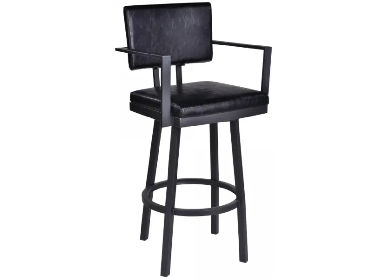 Armen Living Balboa Vintage Black 26” Counter Stool