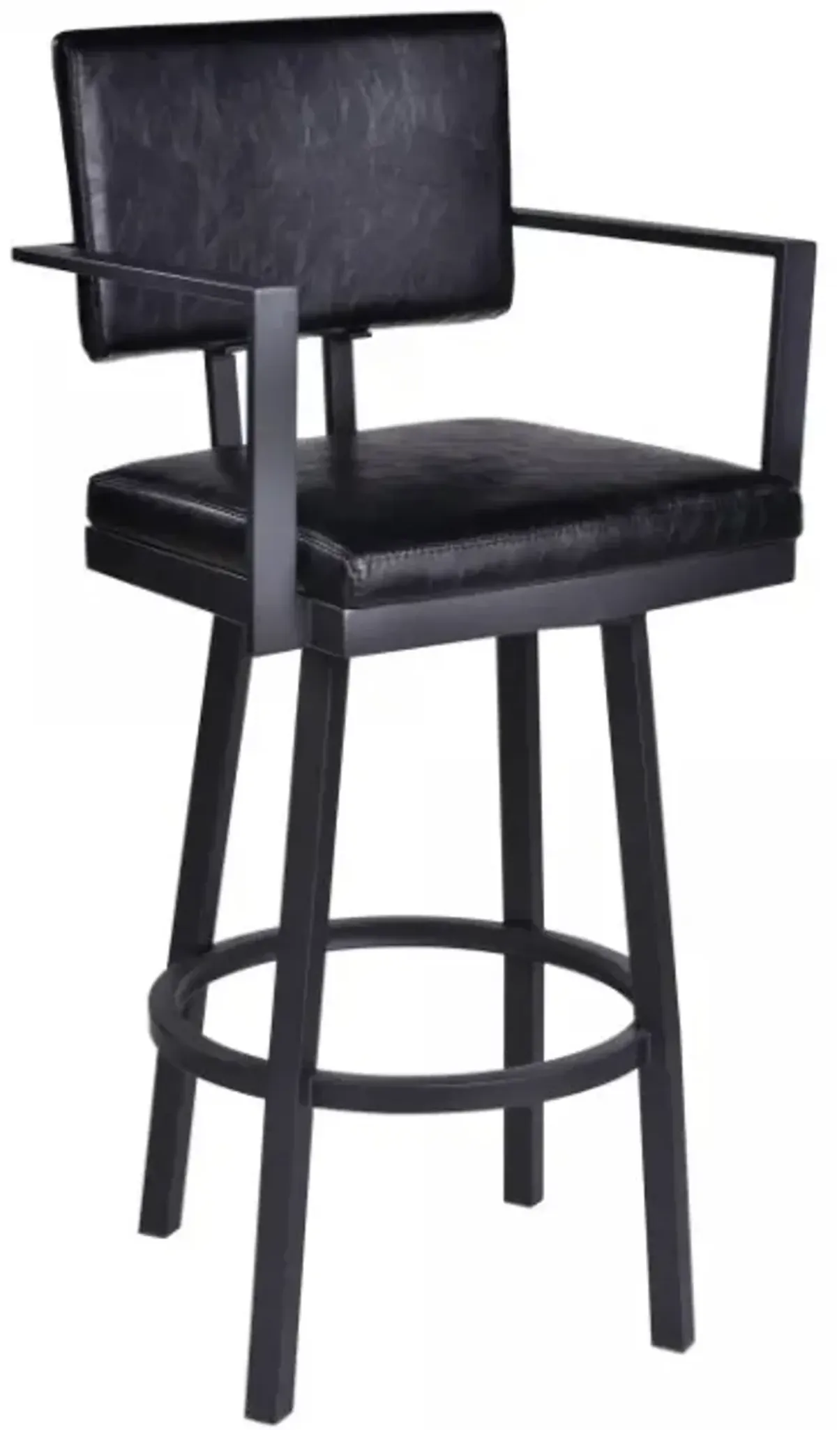 Armen Living Balboa Vintage Black 26” Counter Stool