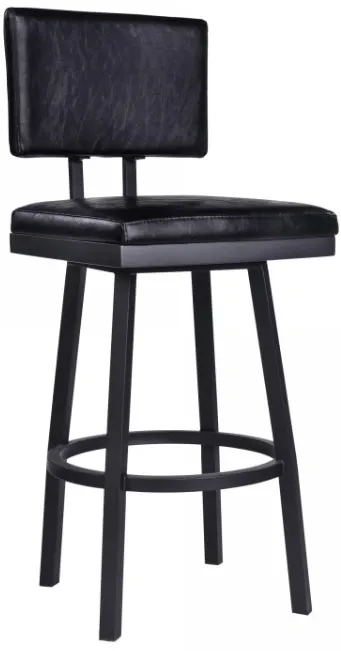 Armen Living Balboa Vintage Black 26” Counter Stool