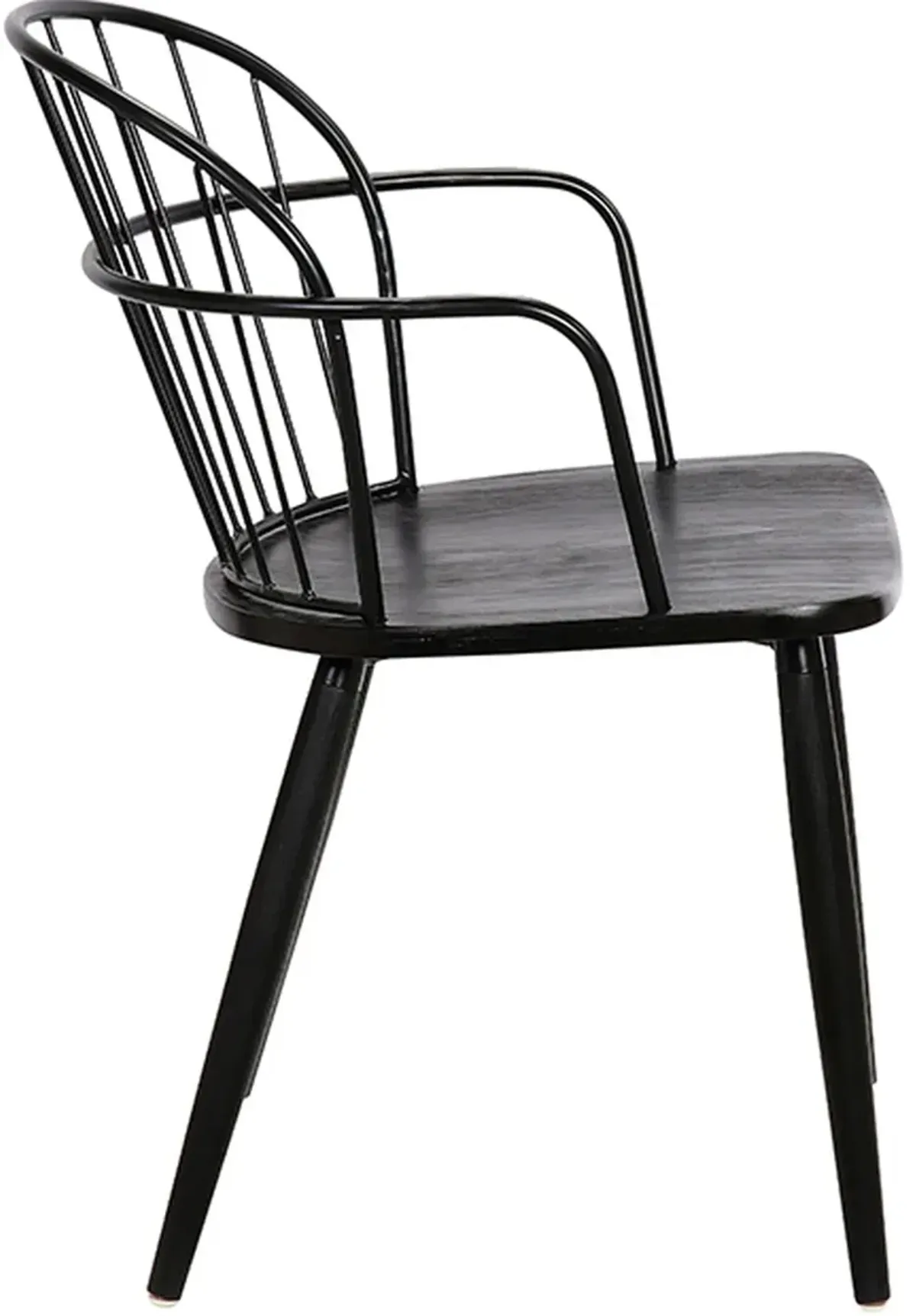 Armen Living Bradley Black Side Chair