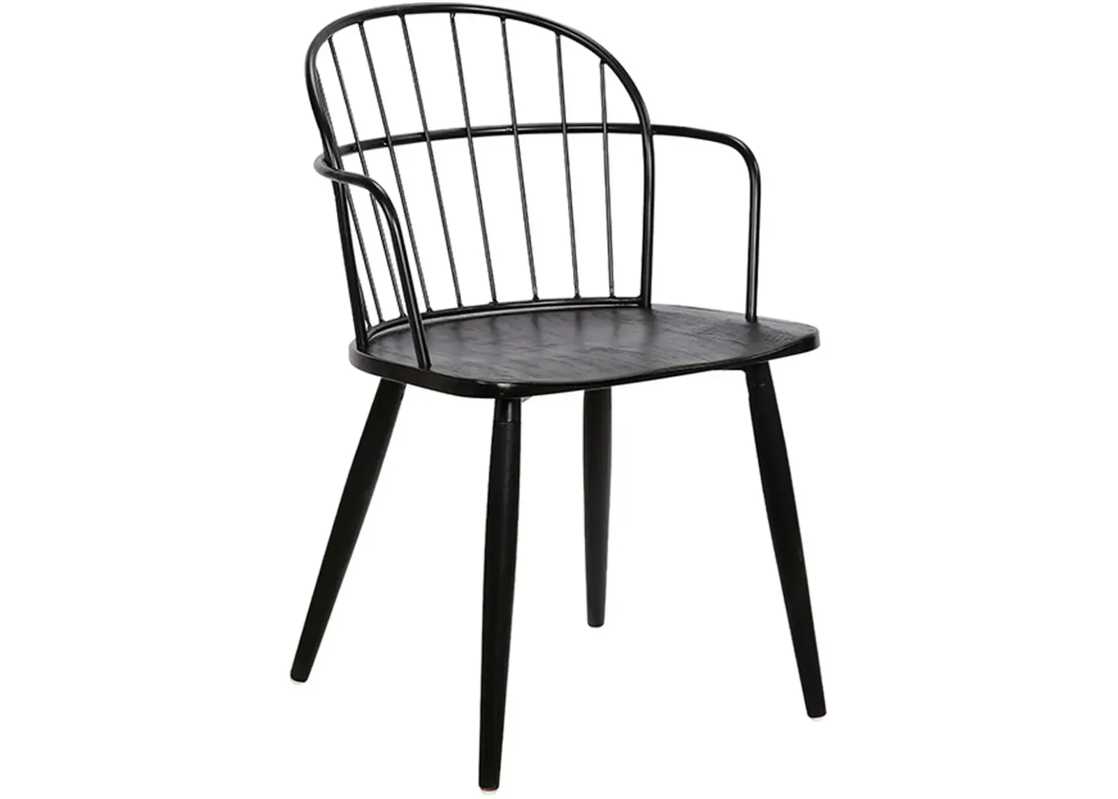 Armen Living Bradley Black Side Chair