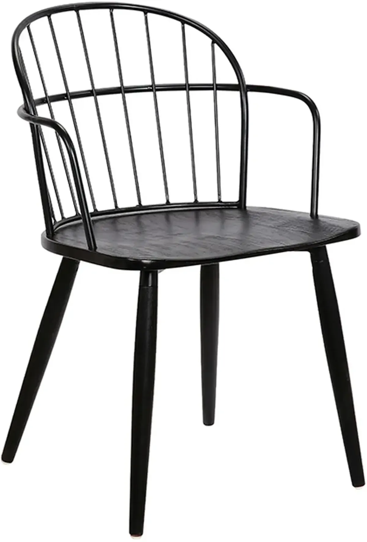 Armen Living Bradley Black Side Chair