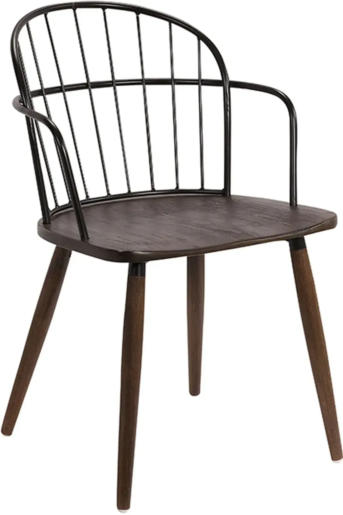 Armen Living Bradley Walnut Side Chair