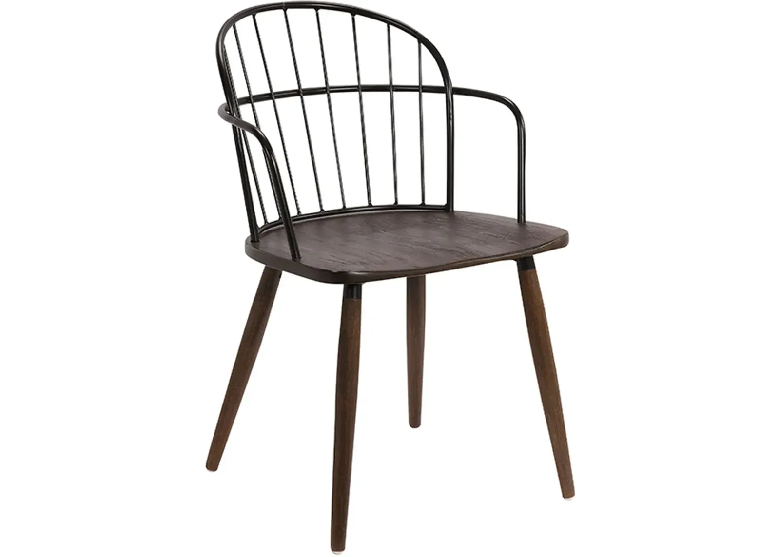 Armen Living Bradley Walnut Side Chair