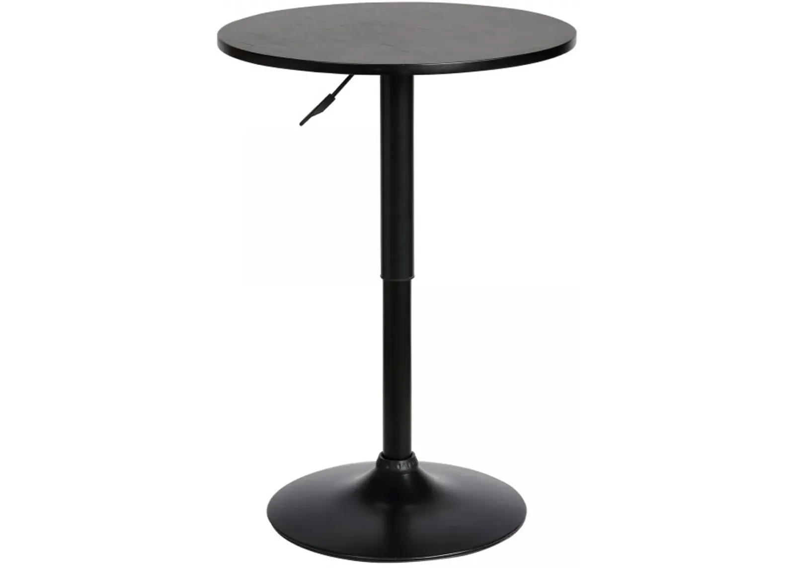 Armen Living Bentley Black Adjustable Pub Table