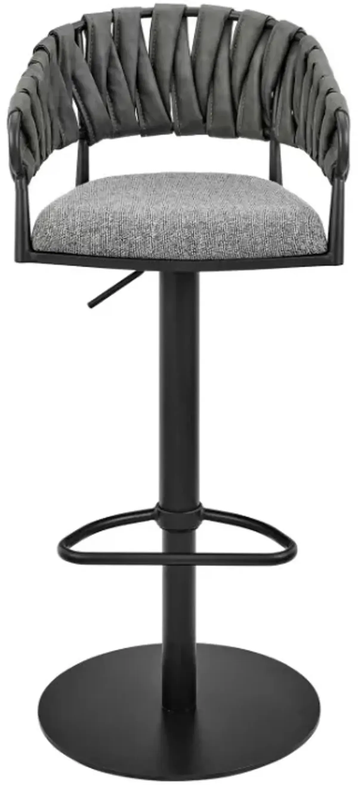 Armen Living Blaise Black/Grey Bar Stool