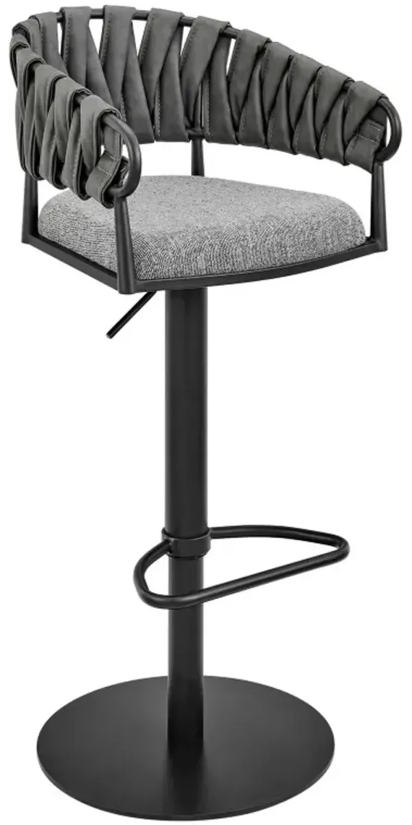 Armen Living Blaise Black/Grey Bar Stool