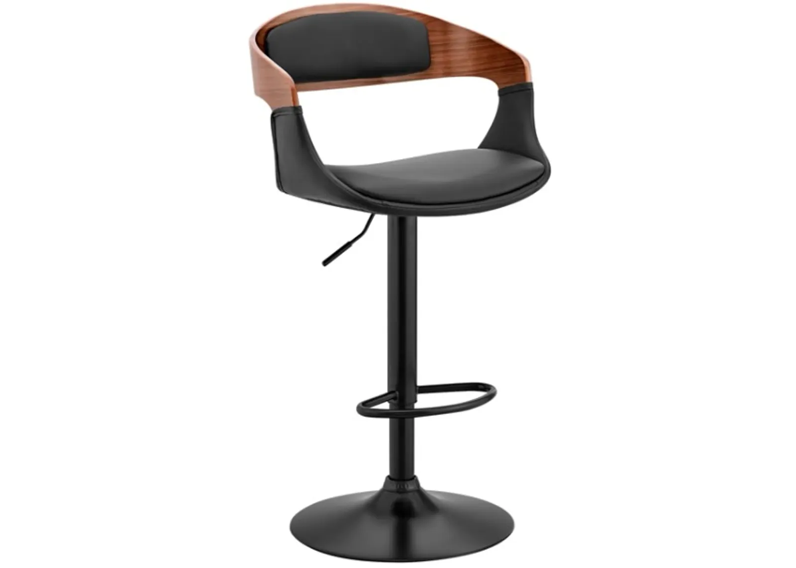 Armen Living Benson Black Adjustable Bar Stool