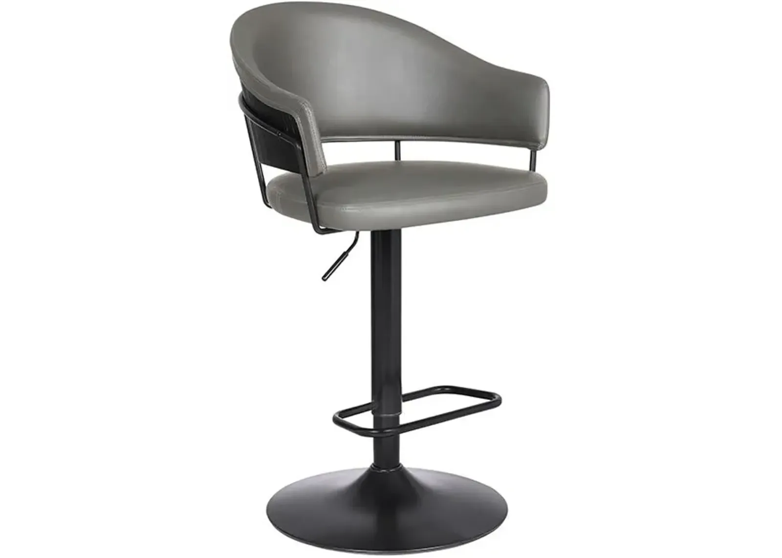 Armen Living Brody Gray Adjustable Swivel Bar Stool