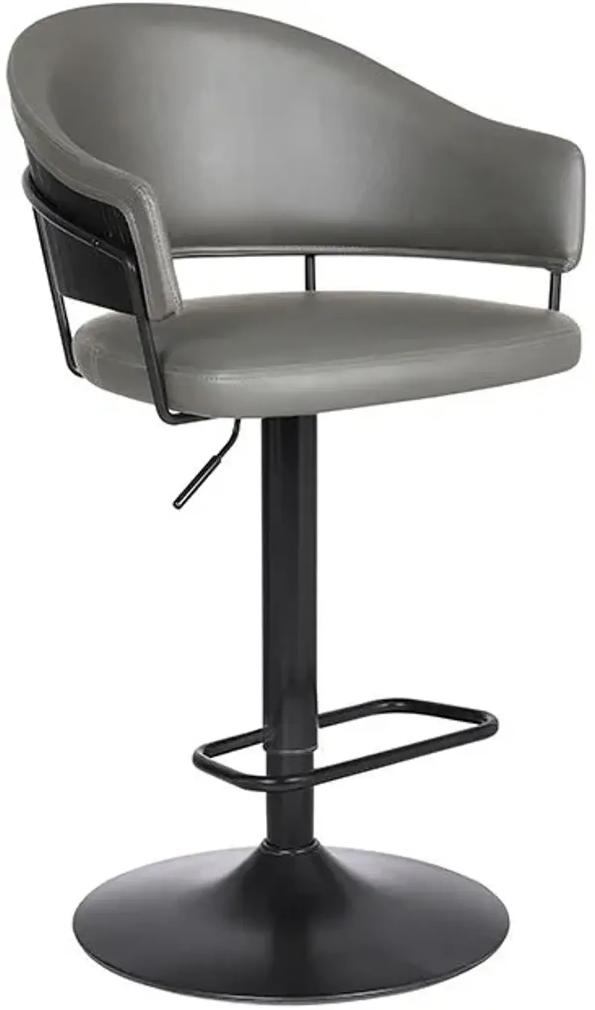 Armen Living Brody Gray Adjustable Swivel Bar Stool