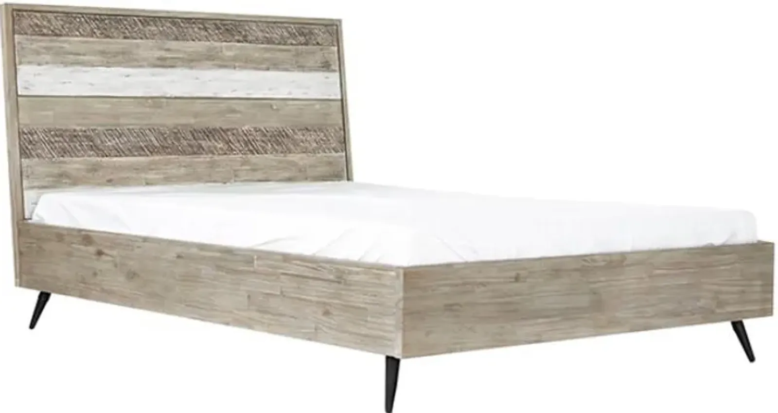 Armen Living Bridges Two Tone Grey King Platform Bed