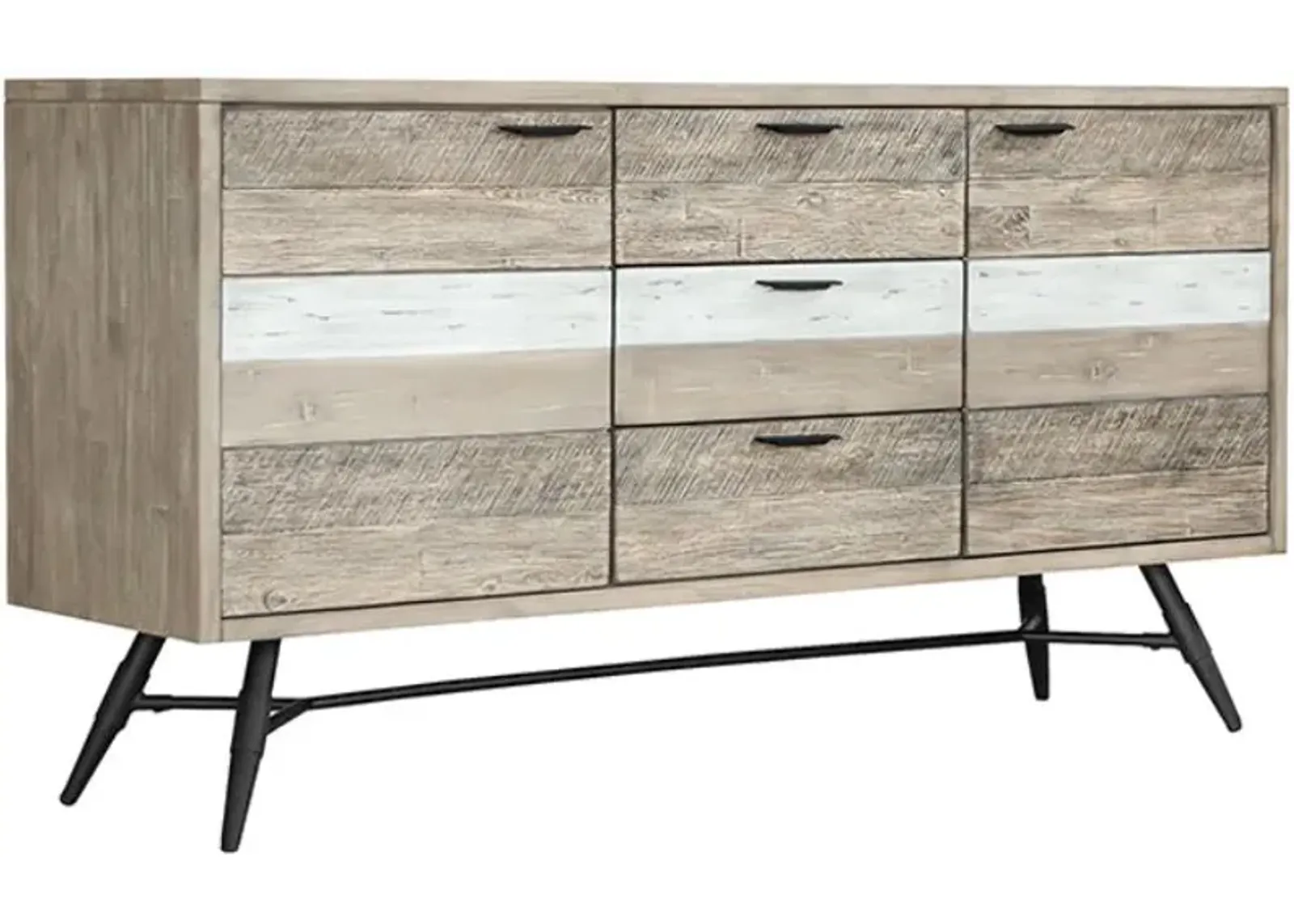 Armen Living Bridges Two Tone Grey Sideboard Buffet Cabinet