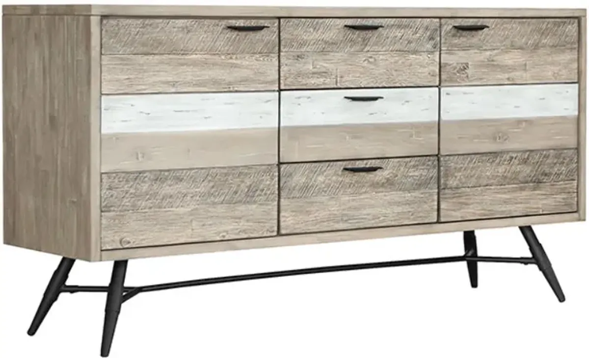 Armen Living Bridges Two Tone Grey Sideboard Buffet Cabinet