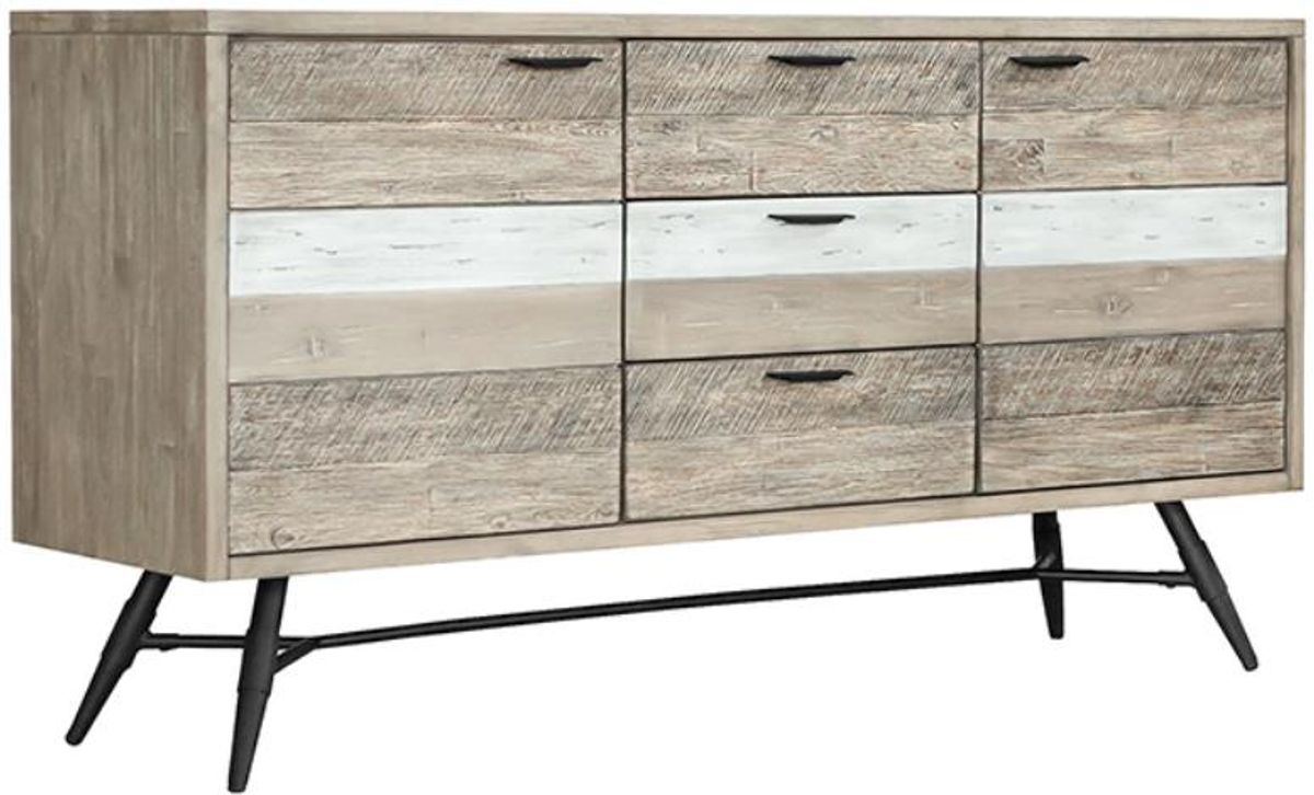 Armen Living Bridges Two Tone Grey Sideboard Buffet Cabinet