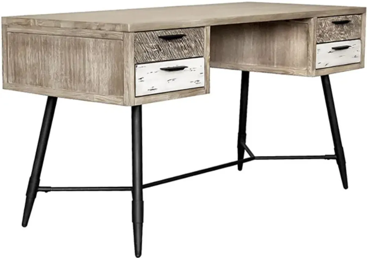 Armen Living Bridges Two Tone Grey Desk 