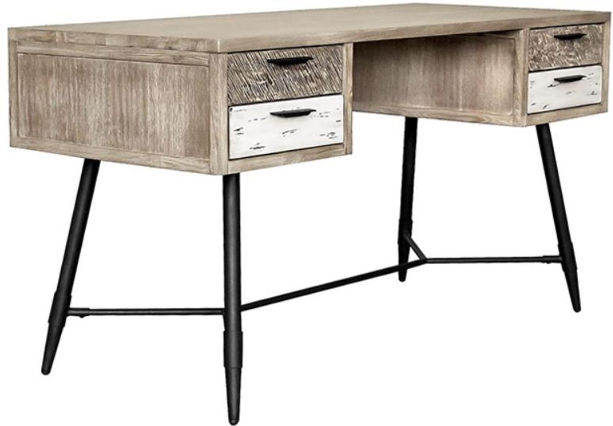 Armen Living Bridges Two Tone Grey Desk 