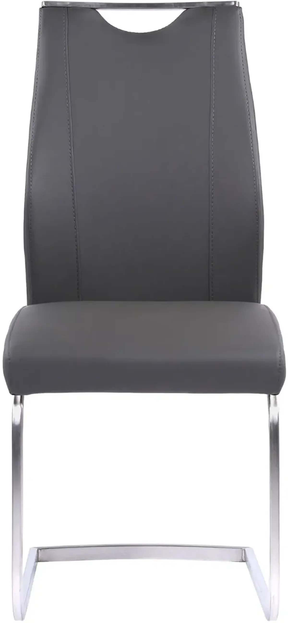Armen Living Bravo 2-Piece Gray Dining Chair