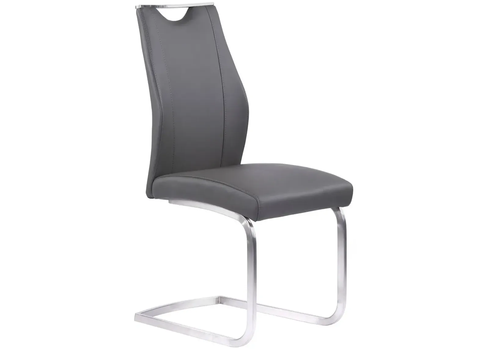 Armen Living Bravo 2-Piece Gray Dining Chair