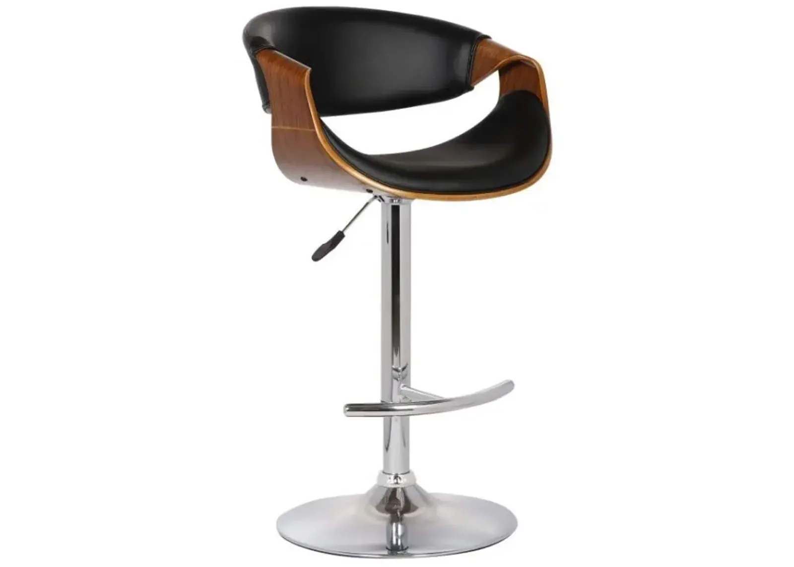 Armen Living Butterfly Black Adjustable Swivel Bar Stool