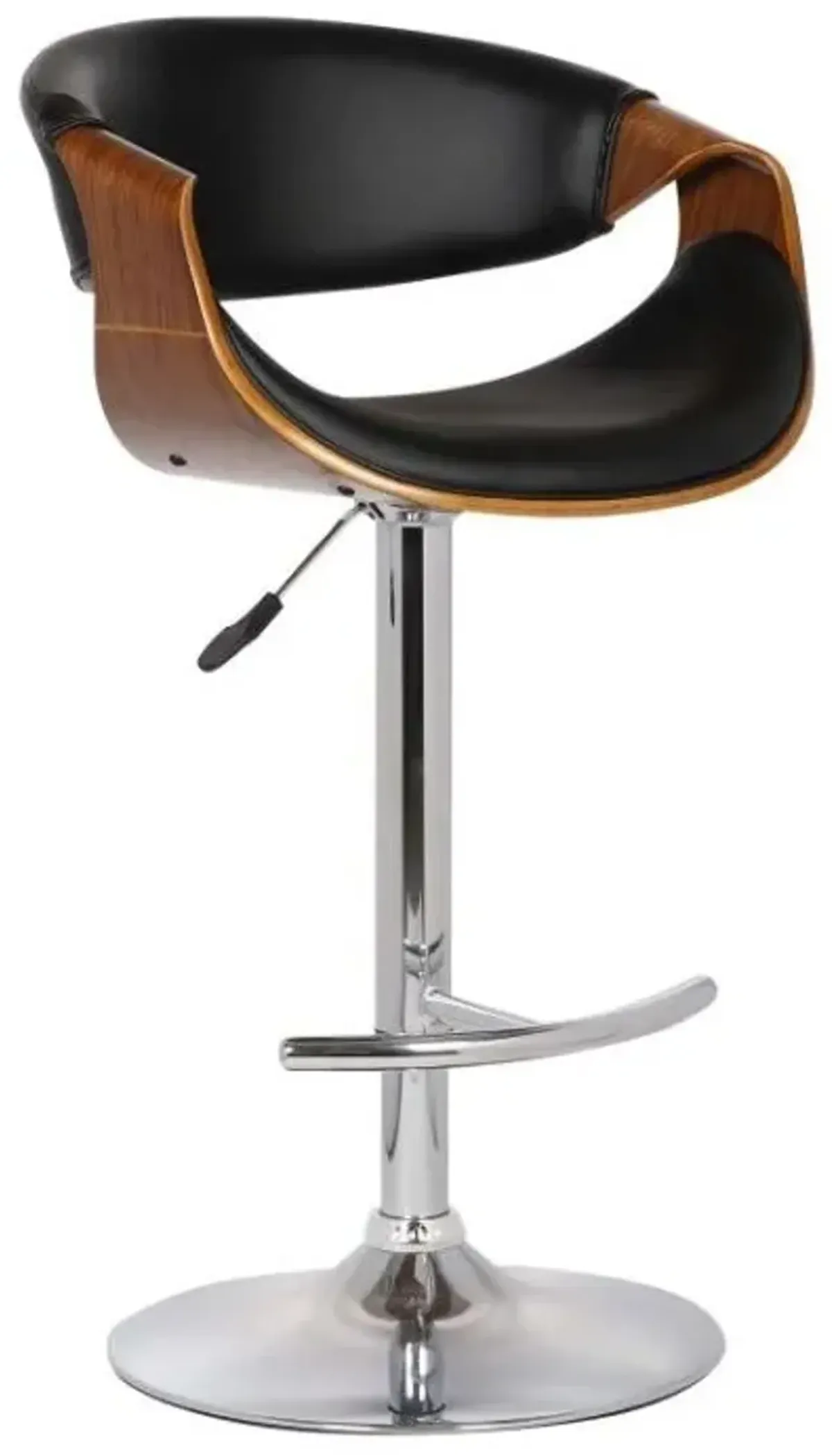 Armen Living Butterfly Black Adjustable Swivel Bar Stool