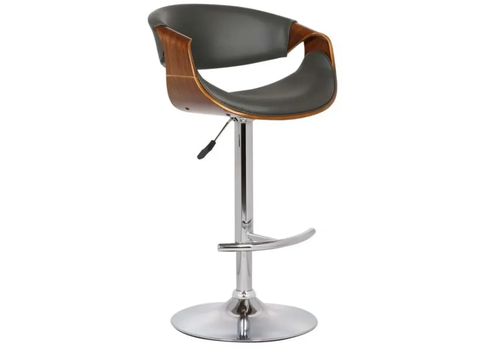 Armen Living Butterfly Gray Adjustable Swivel Bar Stool