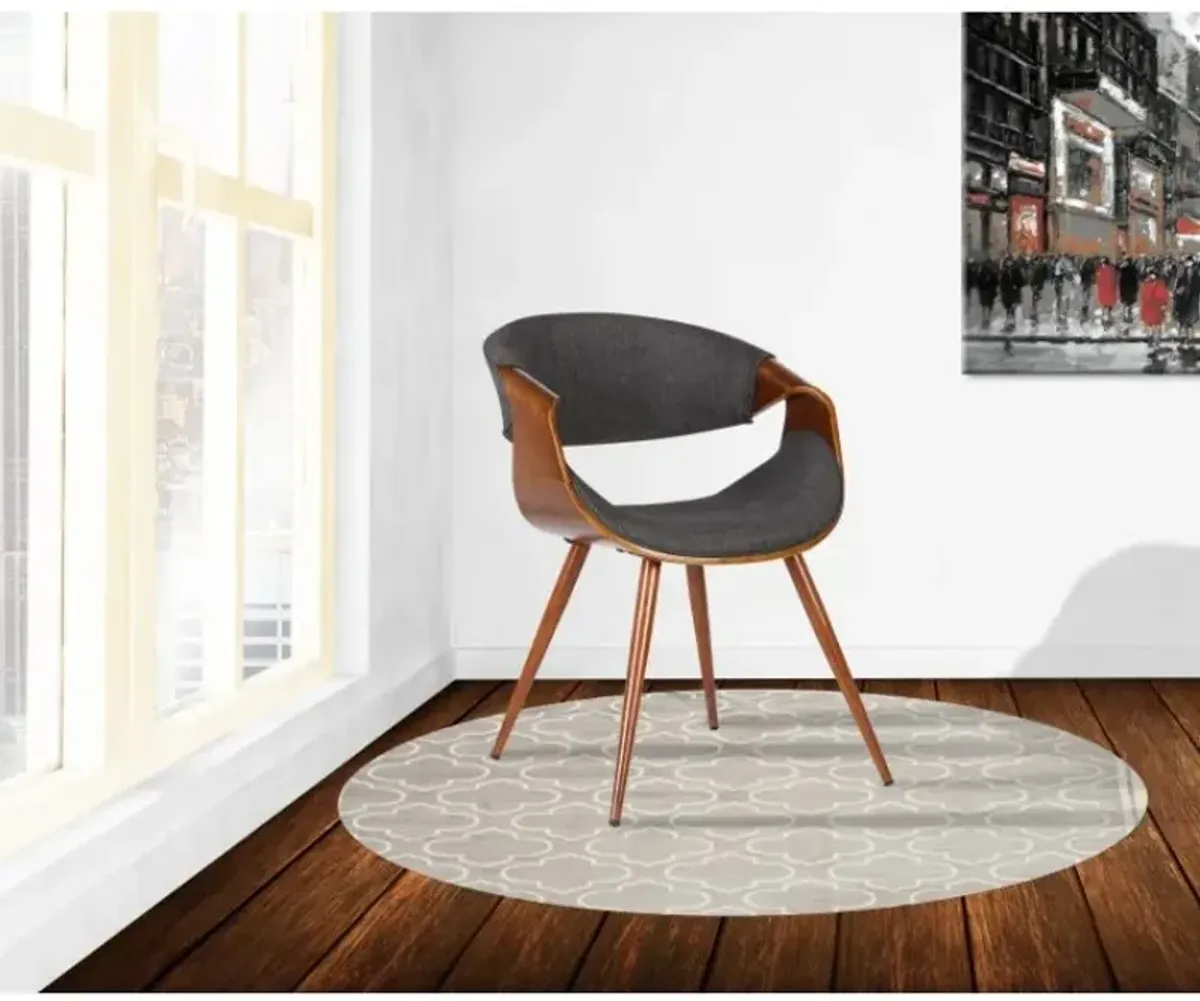 Armen Living Butterfly Charcoal Dining Chair