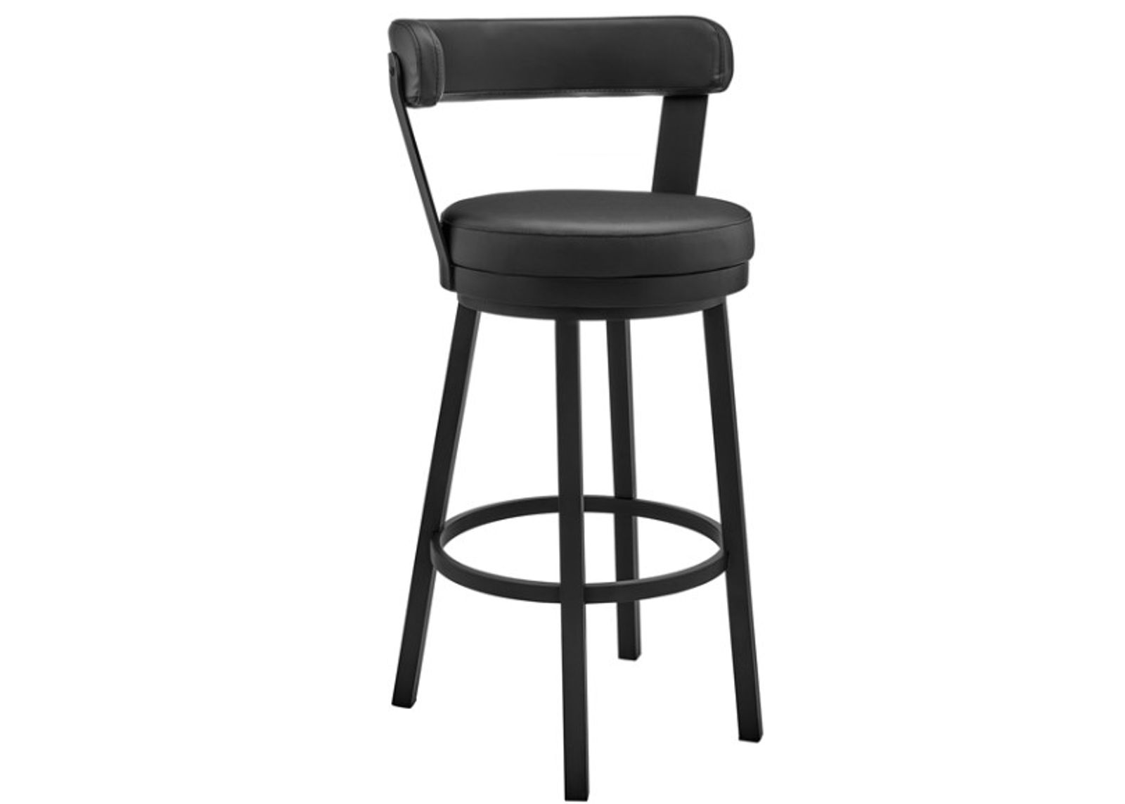 Armen Living Bryant Black 26" Swivel Counter Stool