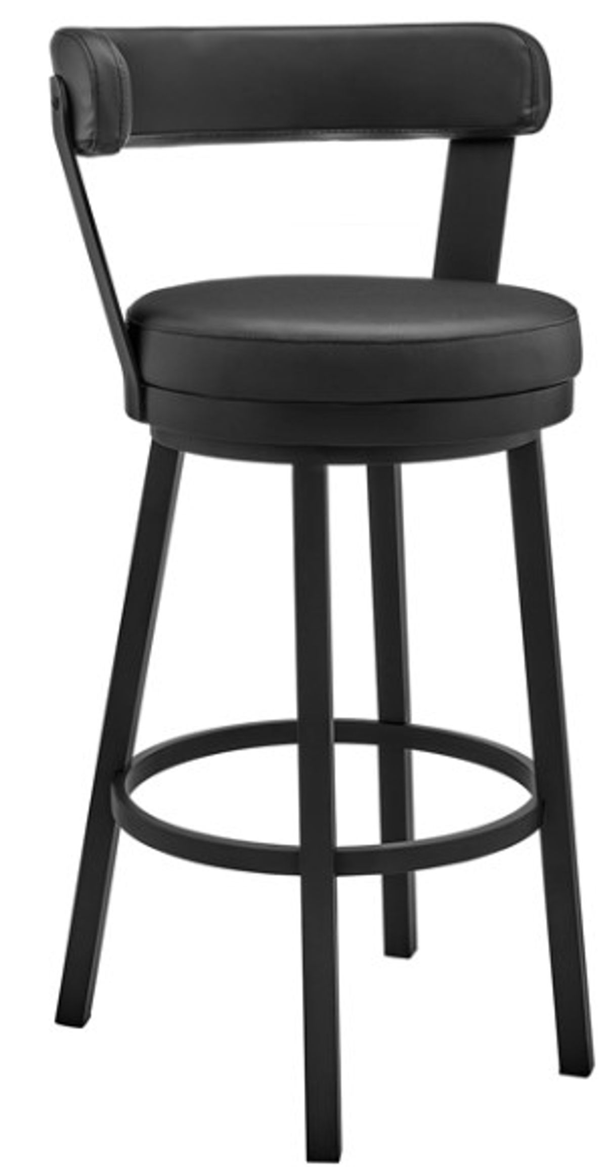 Armen Living Bryant Black 26" Swivel Counter Stool