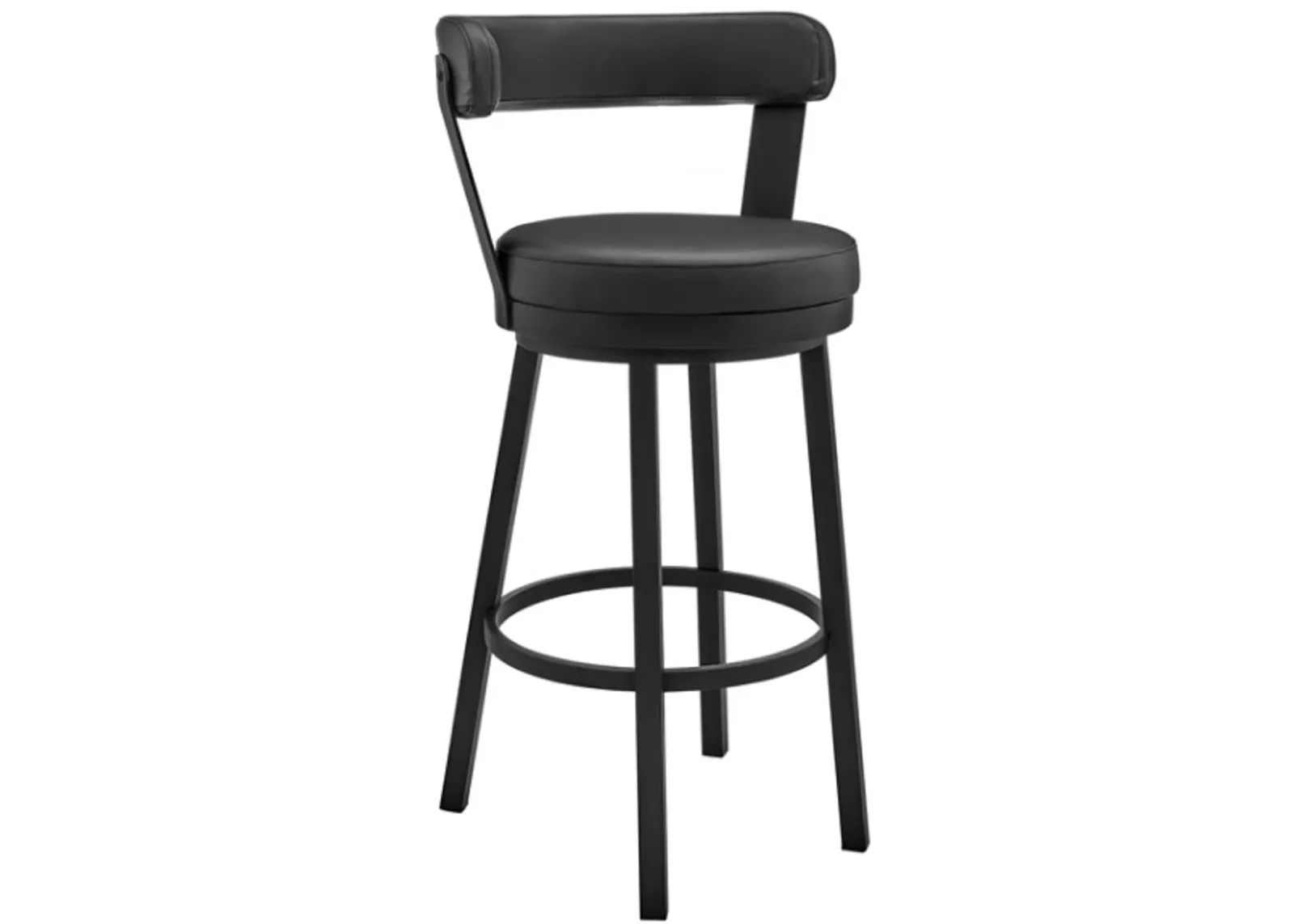 Armen Living Bryant Black 26" Swivel Counter Stool